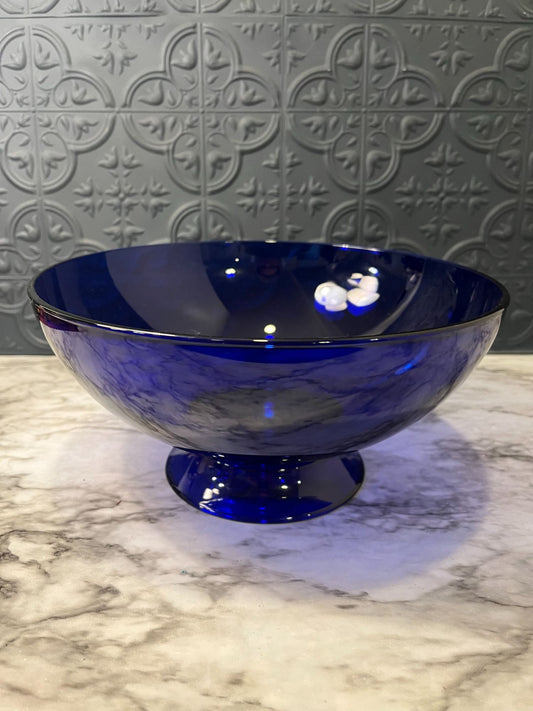 Large Cobalt Blue Glass Bowl