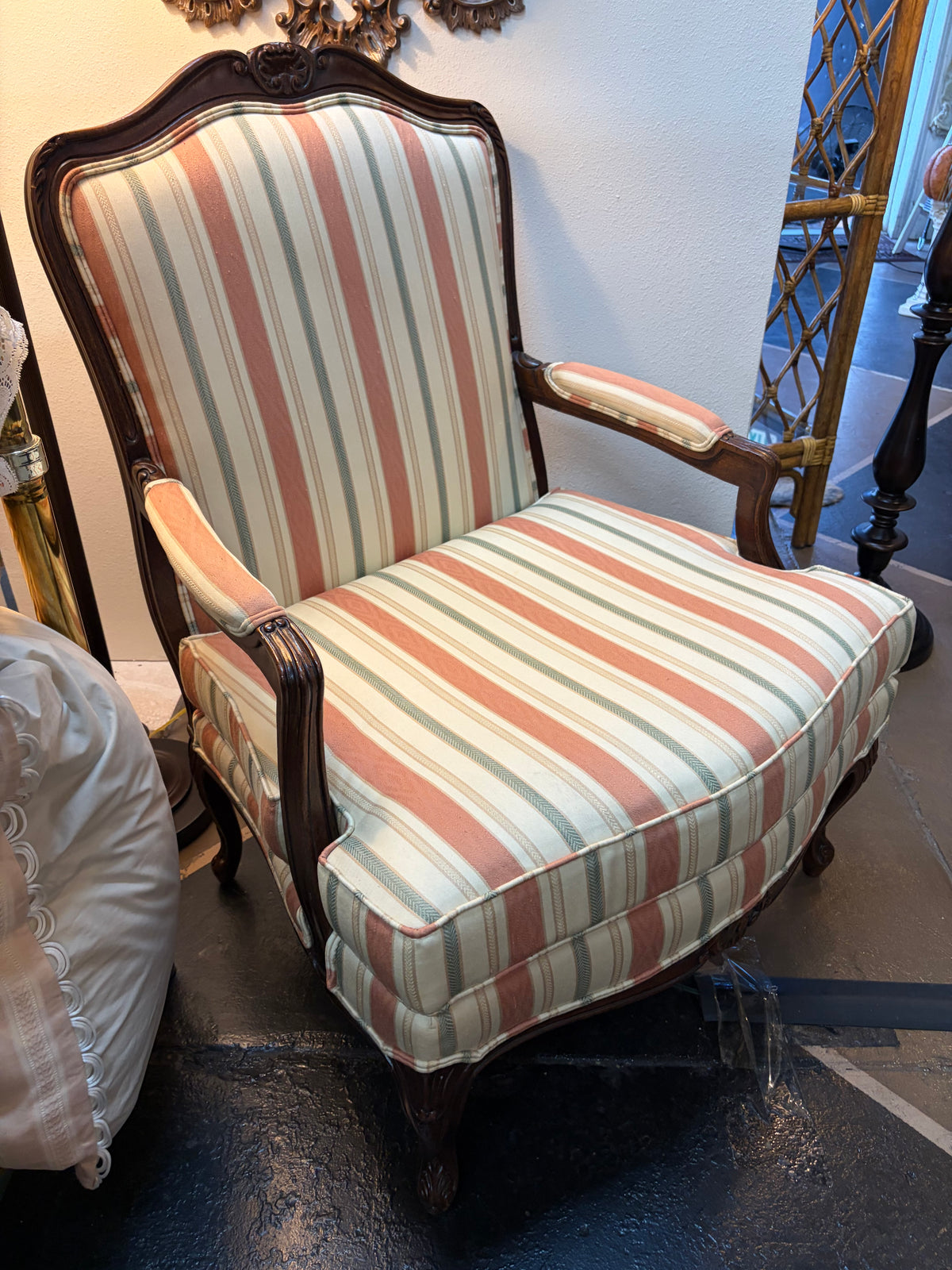 Sherril Furniture Stripe French Style Chair