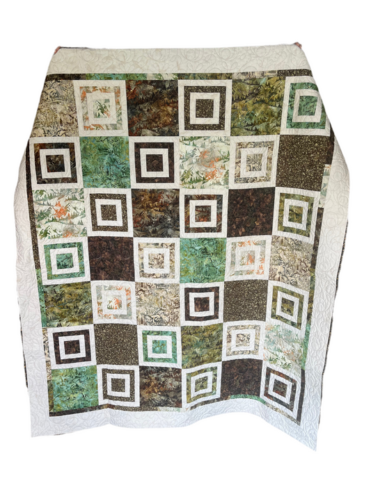 Patchwork Quilt Brown and Green