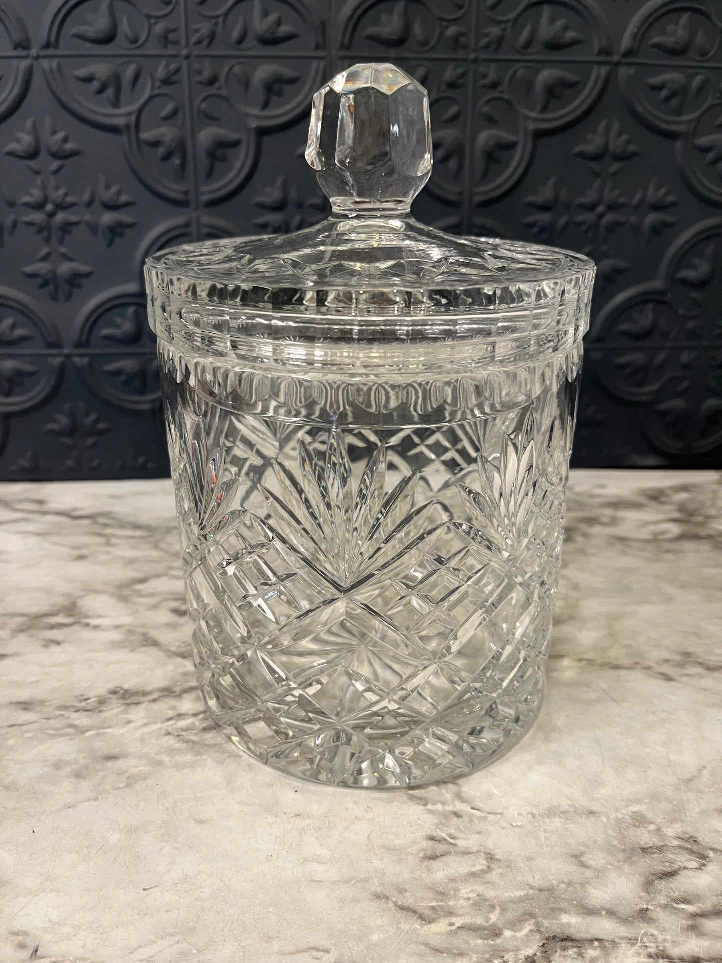 Cut Crystal Cookie Jar