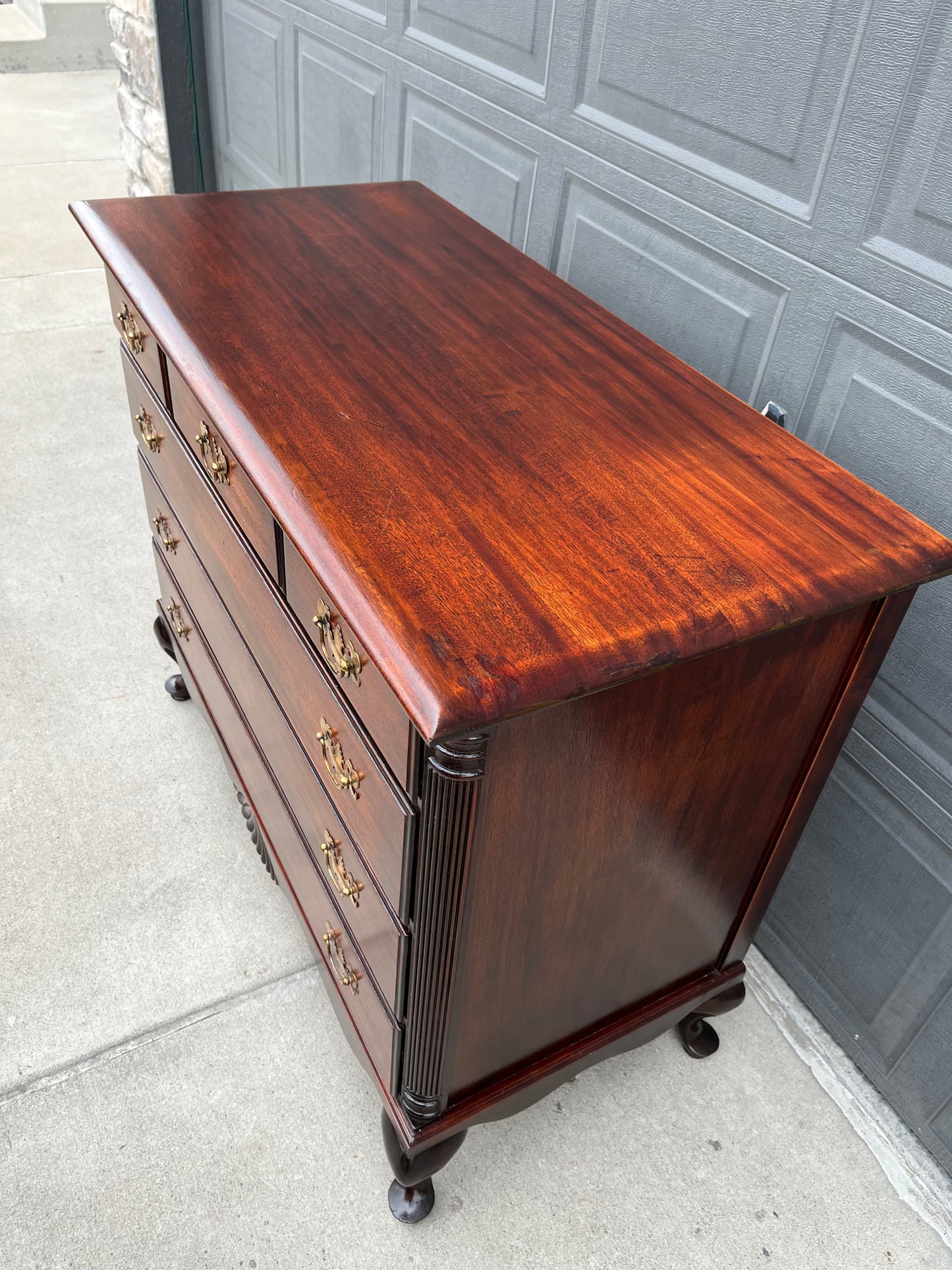Dark Wood Provincial Dresser