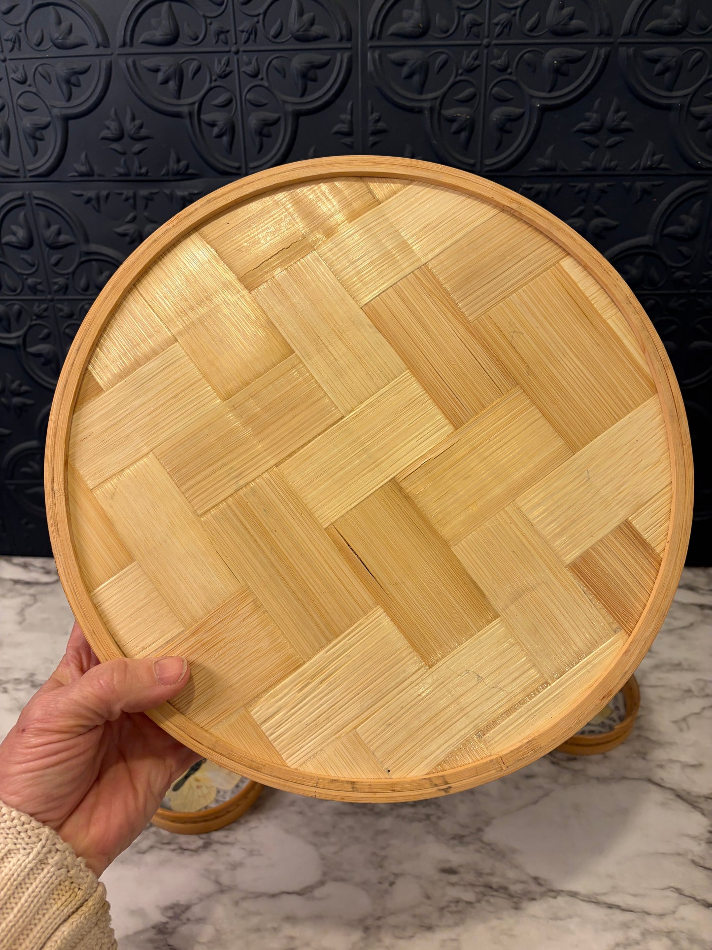 Press Butterfly Bamboo Tray and Coasters