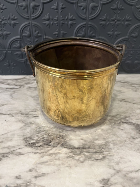 Brass Pot with Metal handle