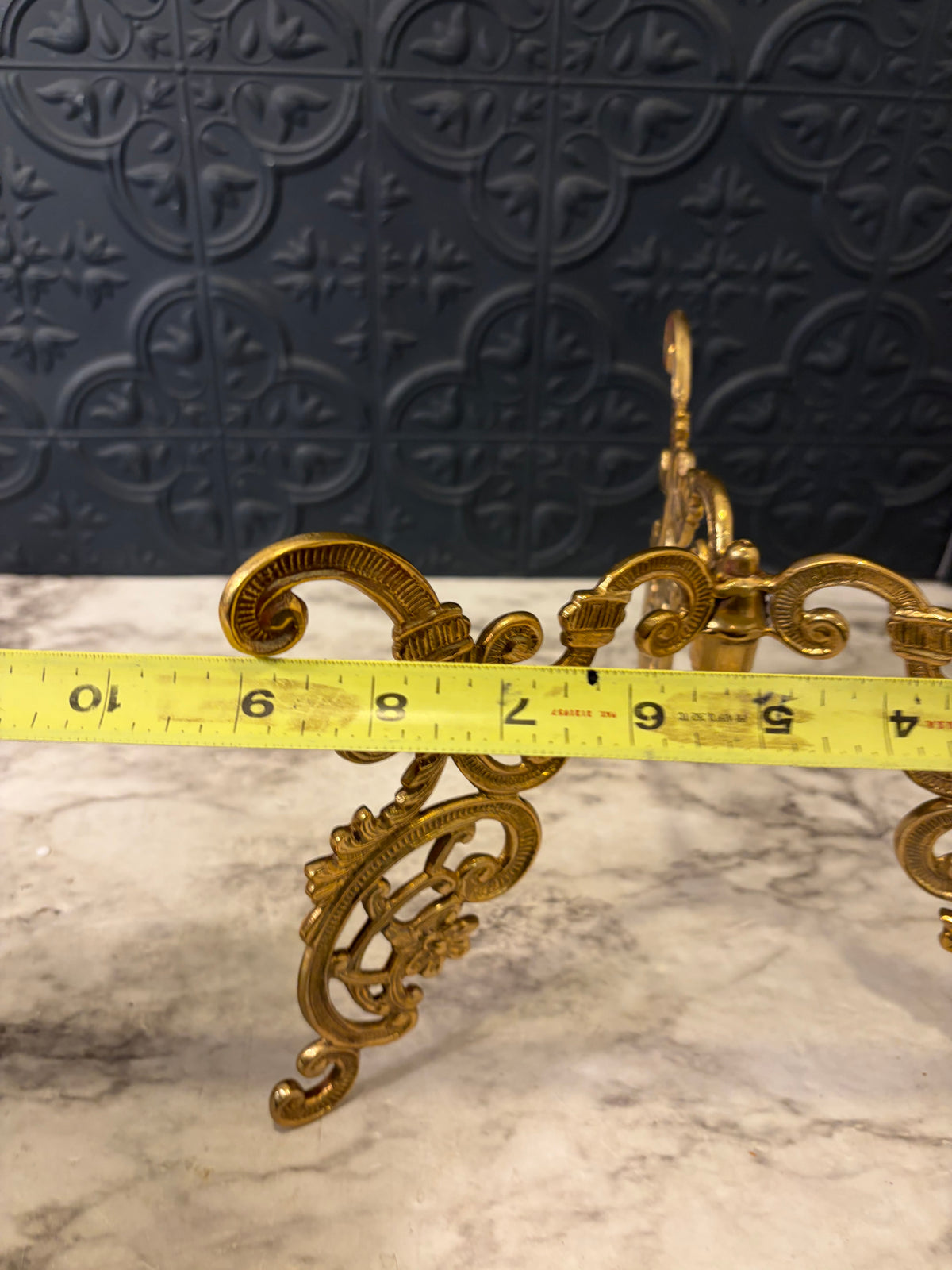 Ornate Brass three Leg Plant Stand