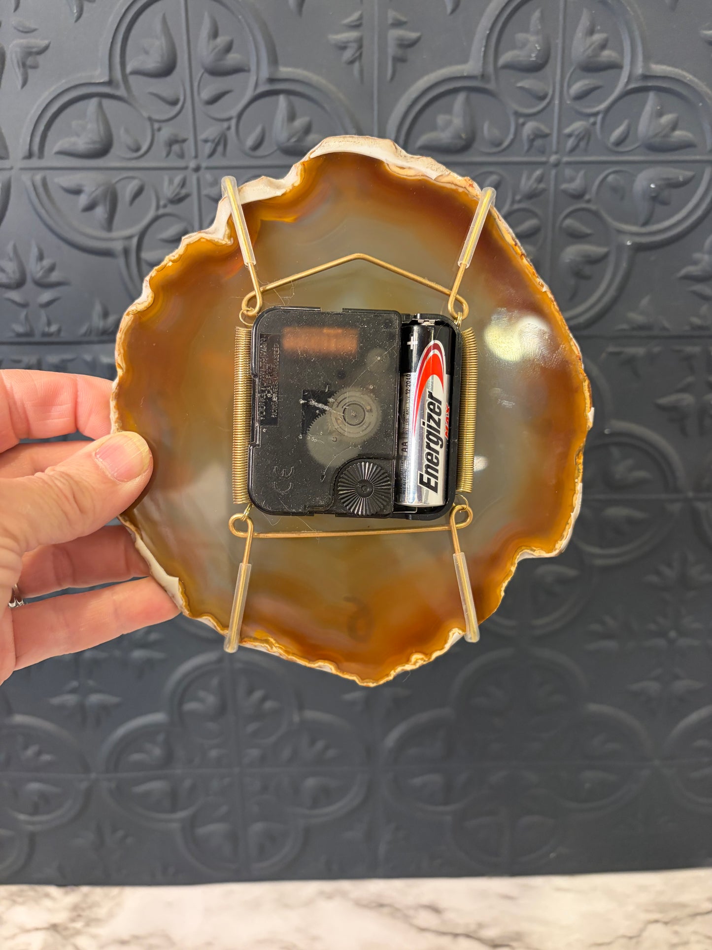 Agate slice Wall Clock