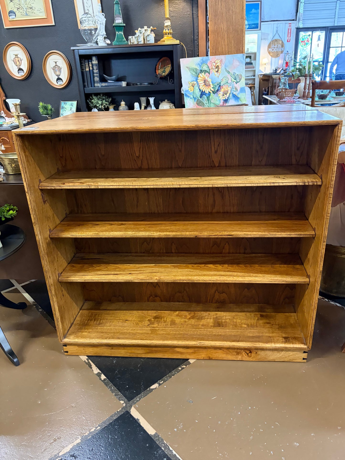 Custom Hand Made Pecan and Ebony Bookshelf