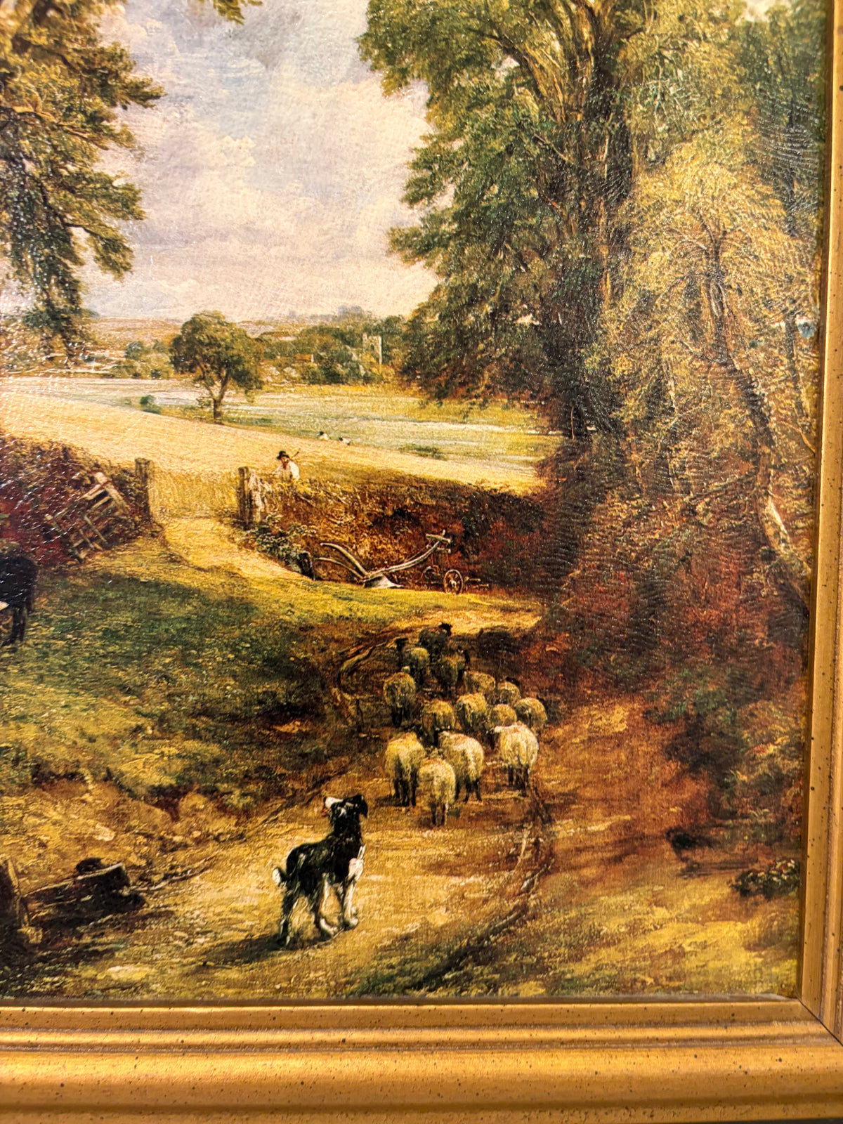 John Constable The Cornfield Print on Board Framed