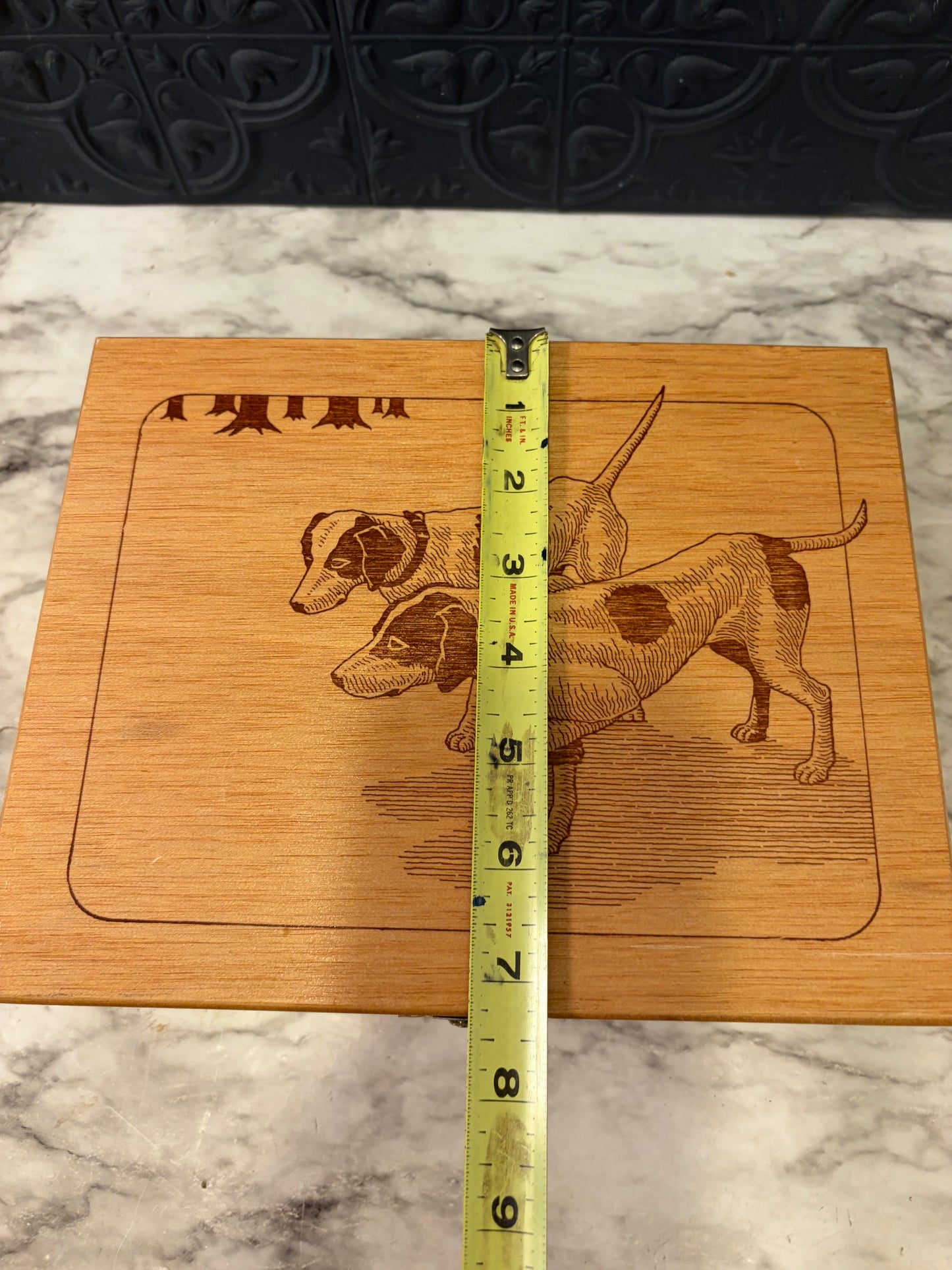 House of Windsor Palmas Wooden Cigar Box with Dogs