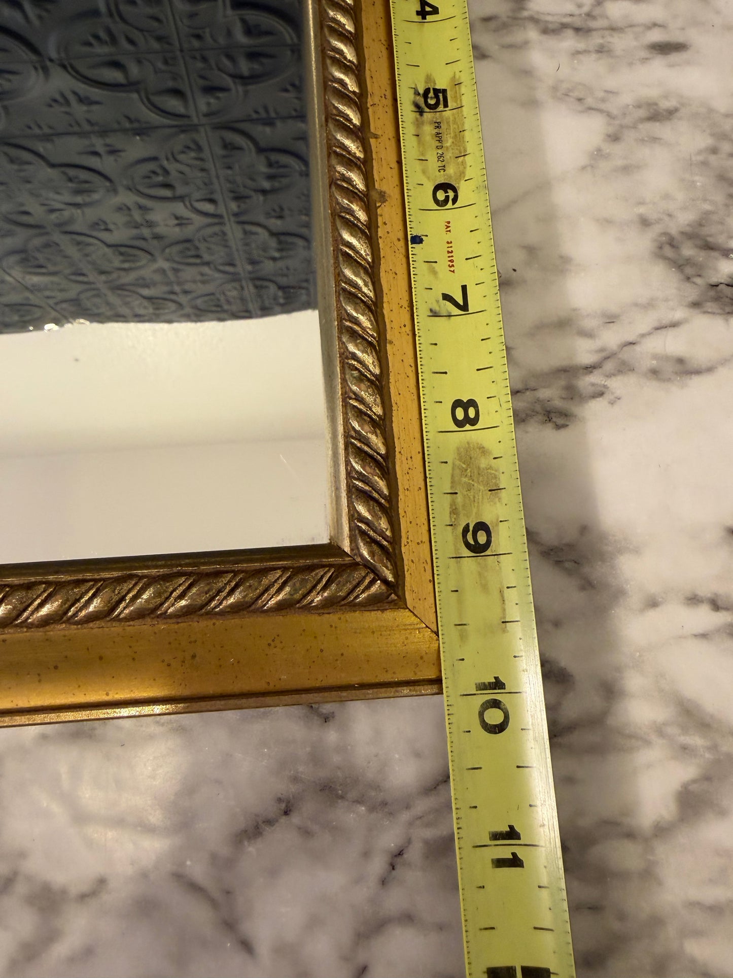 Rectangle Gold Mirror 19.75 x 10