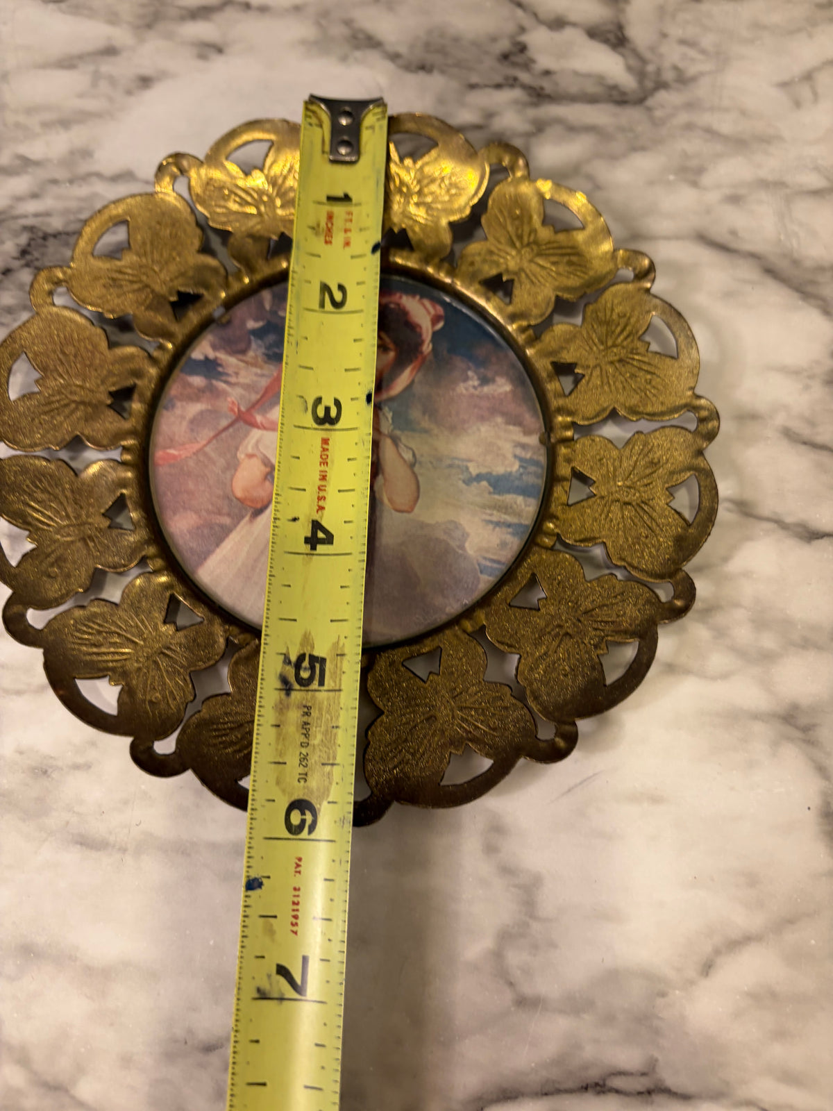 Brass Butterfly Frame with Pinkie