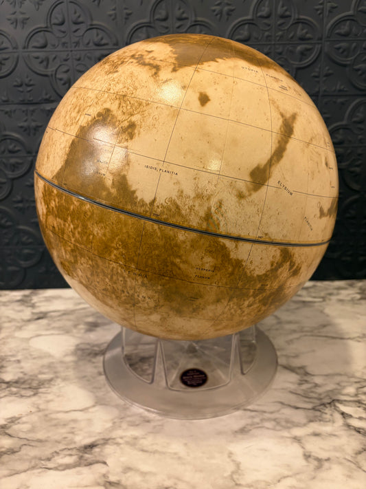 Mars Globe on Plexi Stand