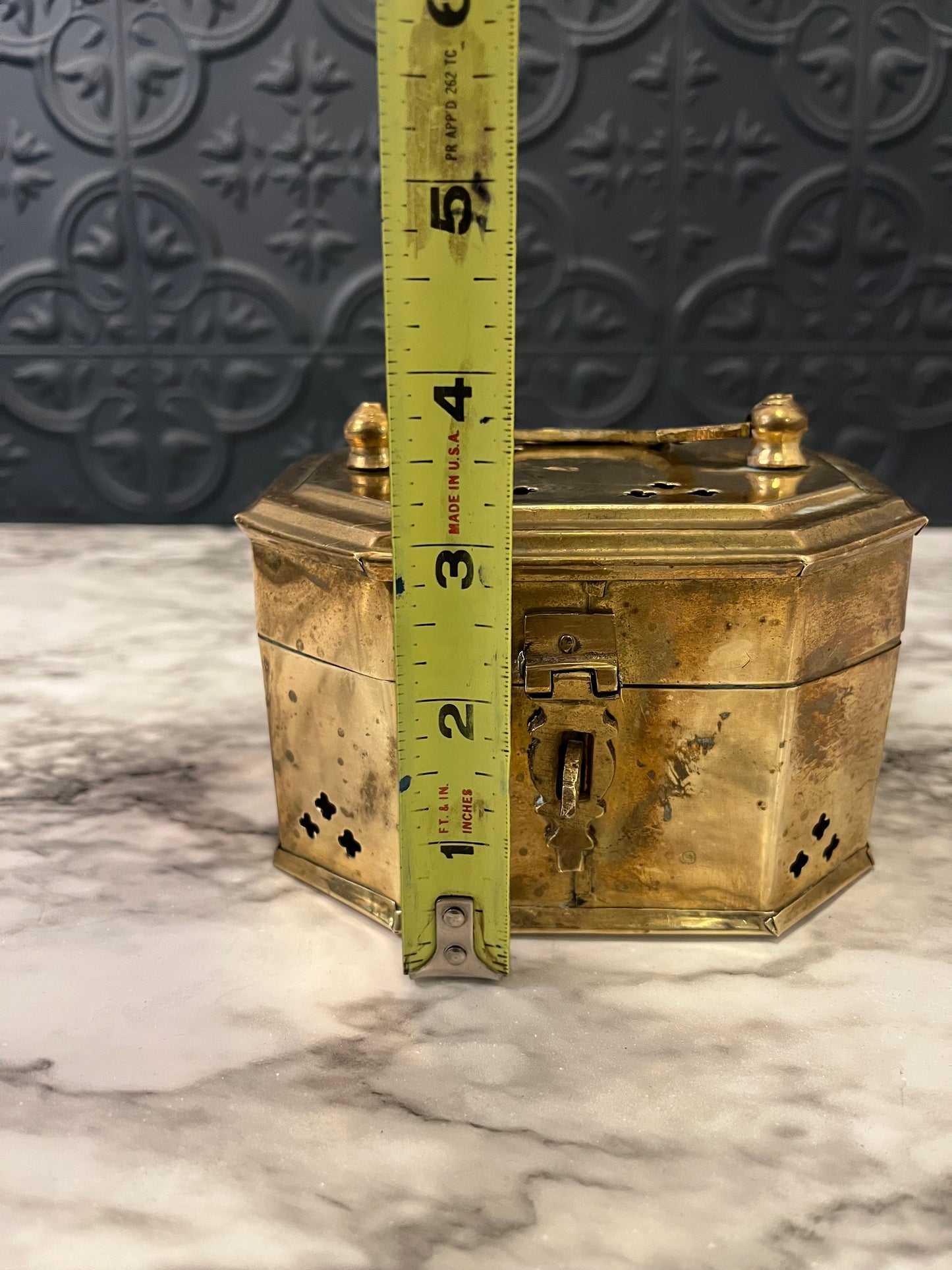 Hexagon Brass Cricket Box