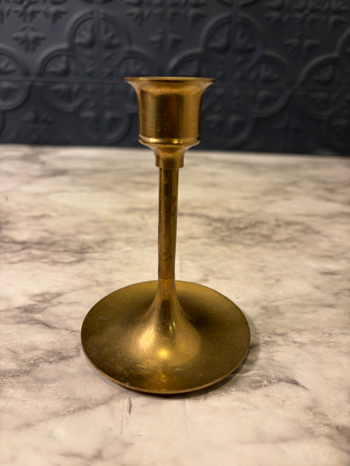 4" Skinny Brass Candle Holder