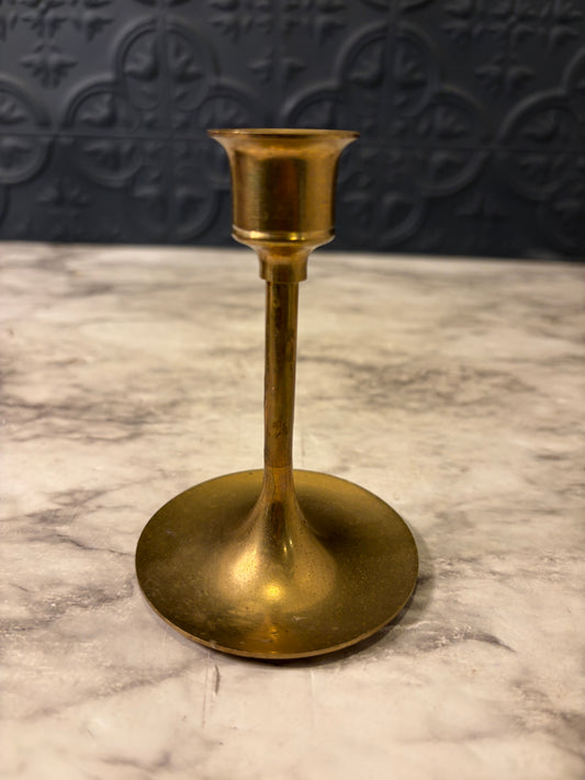 4" Skinny Brass Candle Holder
