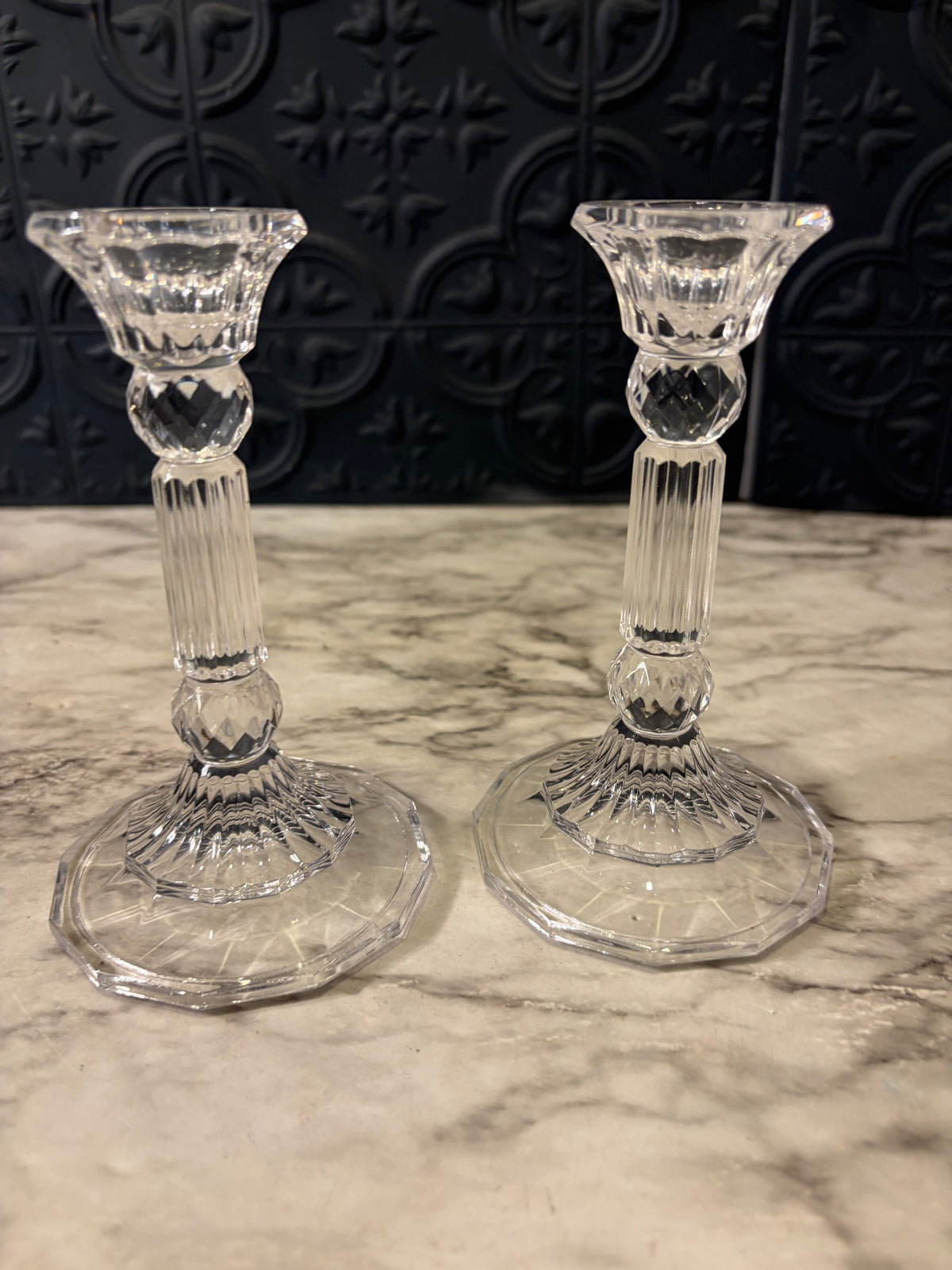 Fifth Avenue 5" set of Glass Candle Holders