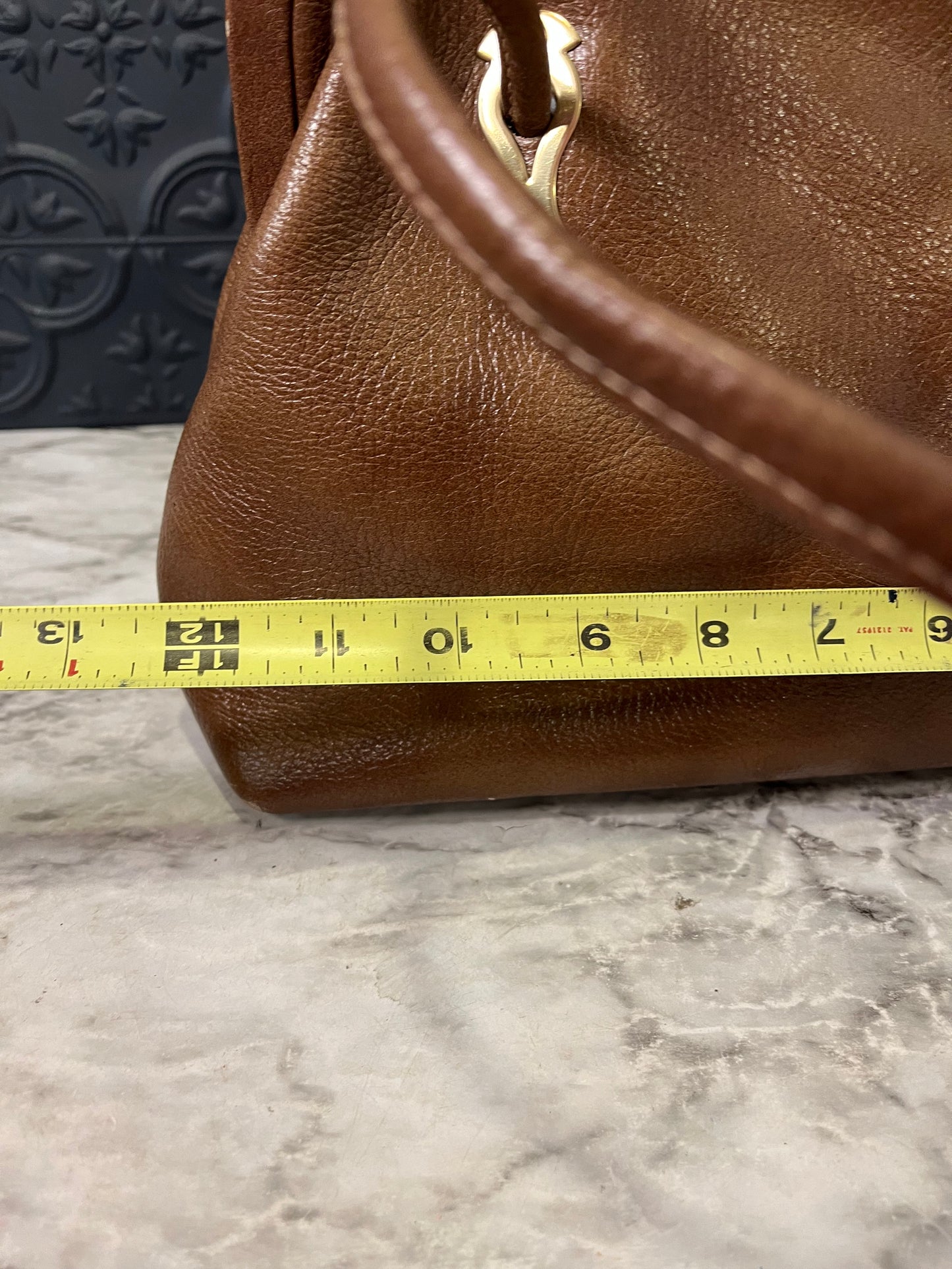 Roger Van S. Brown Leather Handbag