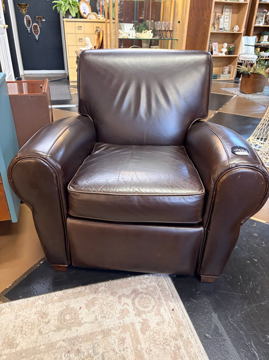 Pottery Barn Dark Leather Recliner