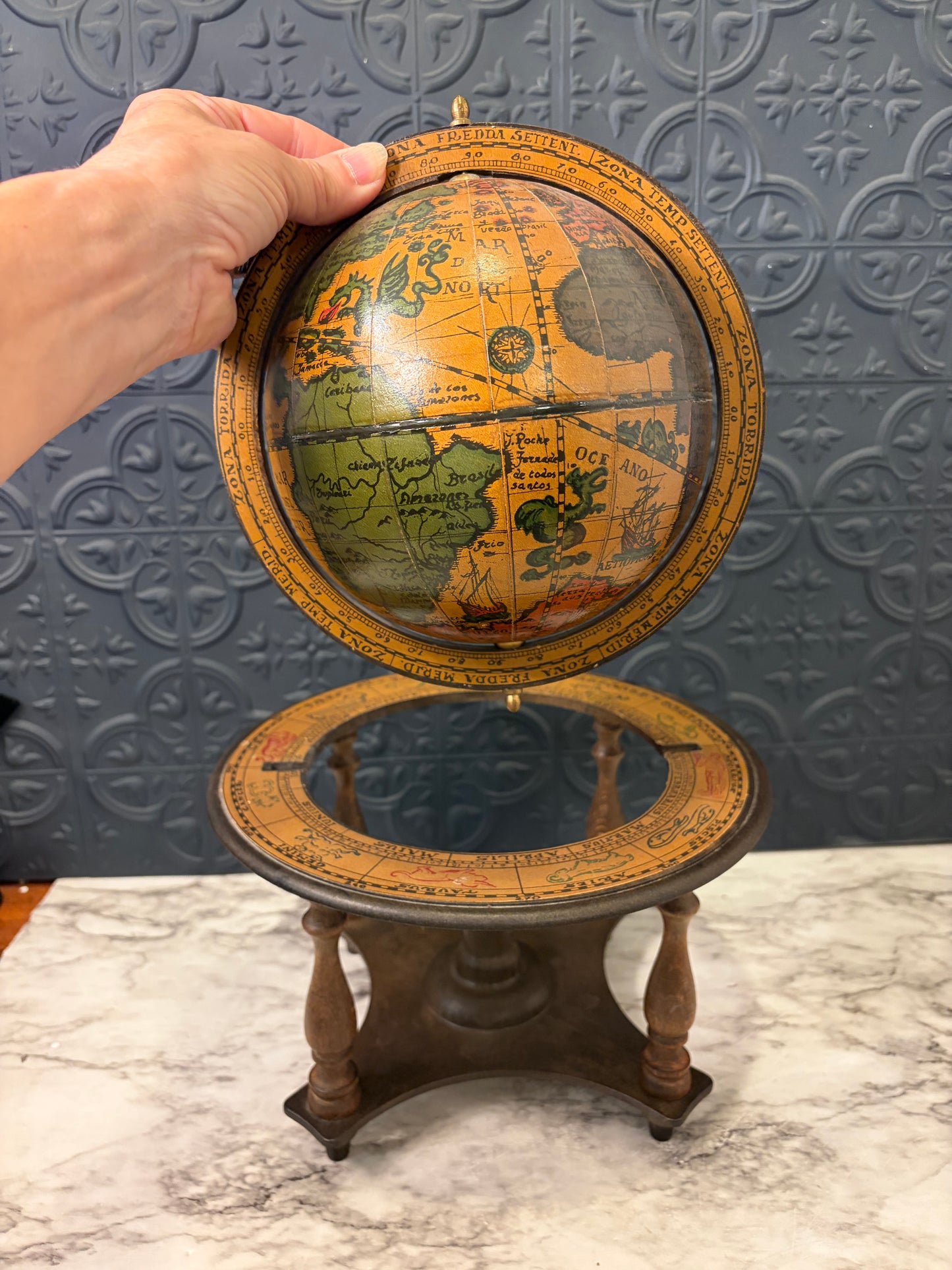 Old Globe in Round Stand