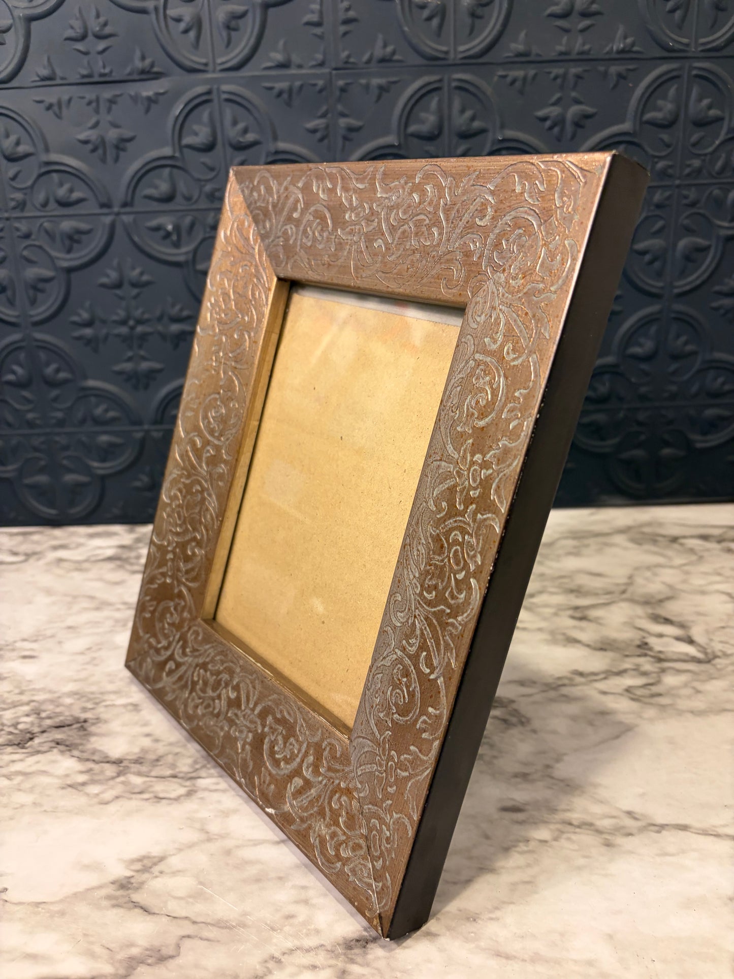 Bronze Color Frame with Floral Details