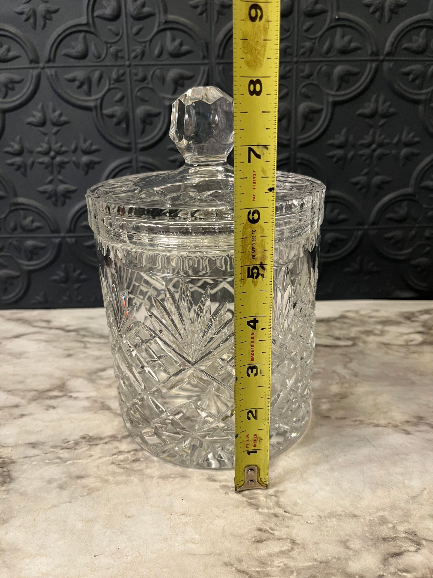 Cut Crystal Cookie Jar