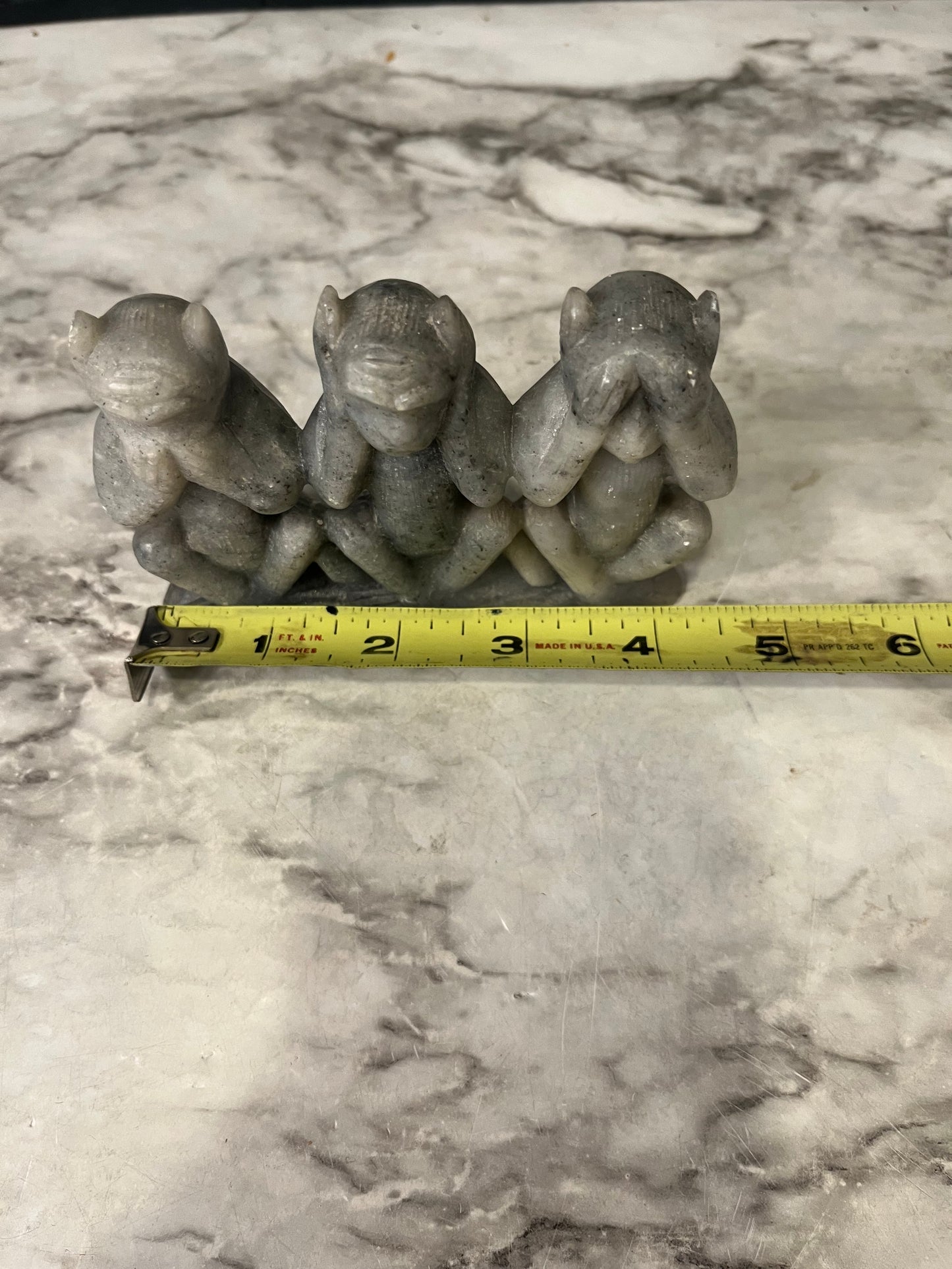 Three Monkey soapstone carving