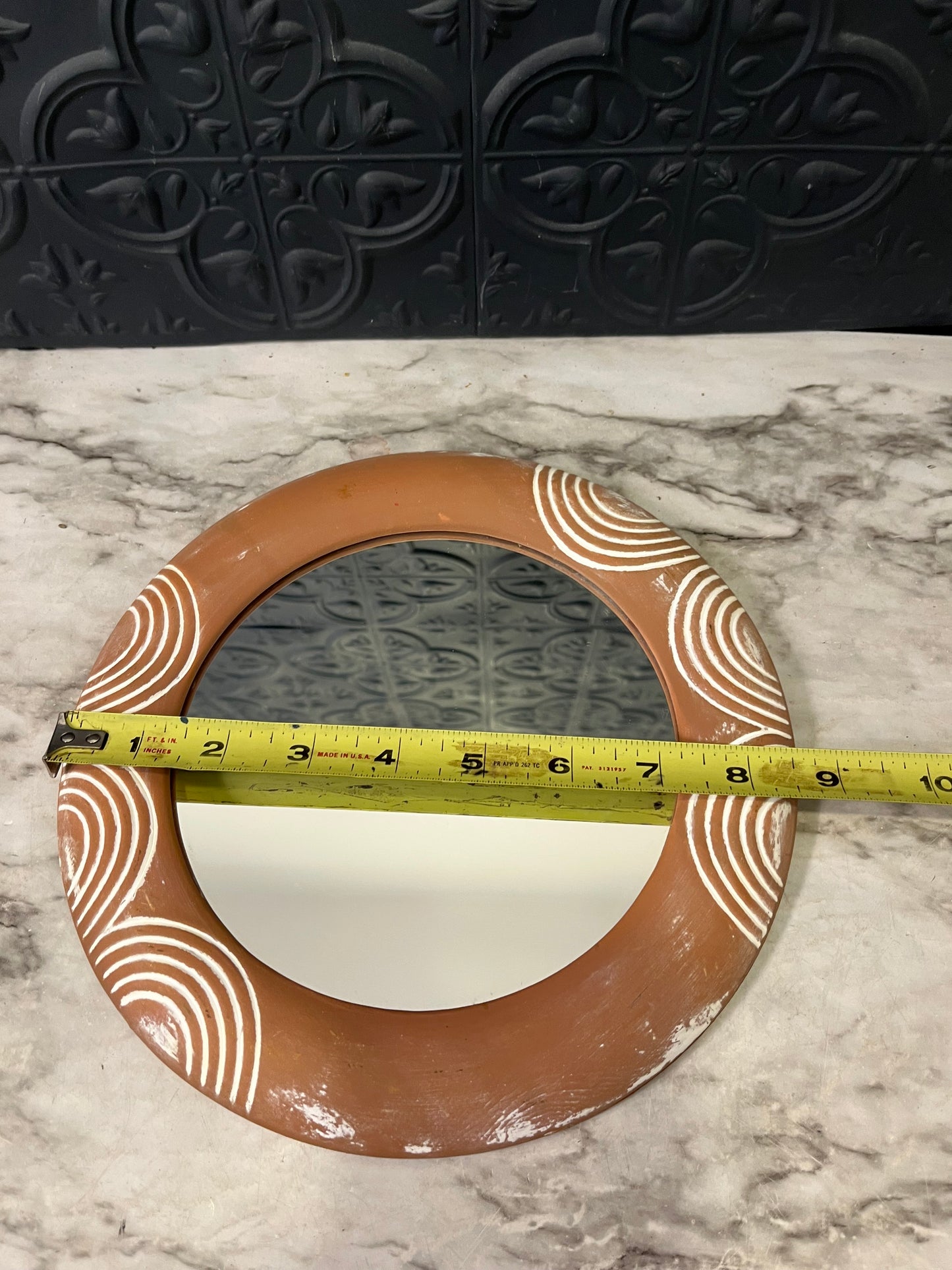Round Terracotta mirror