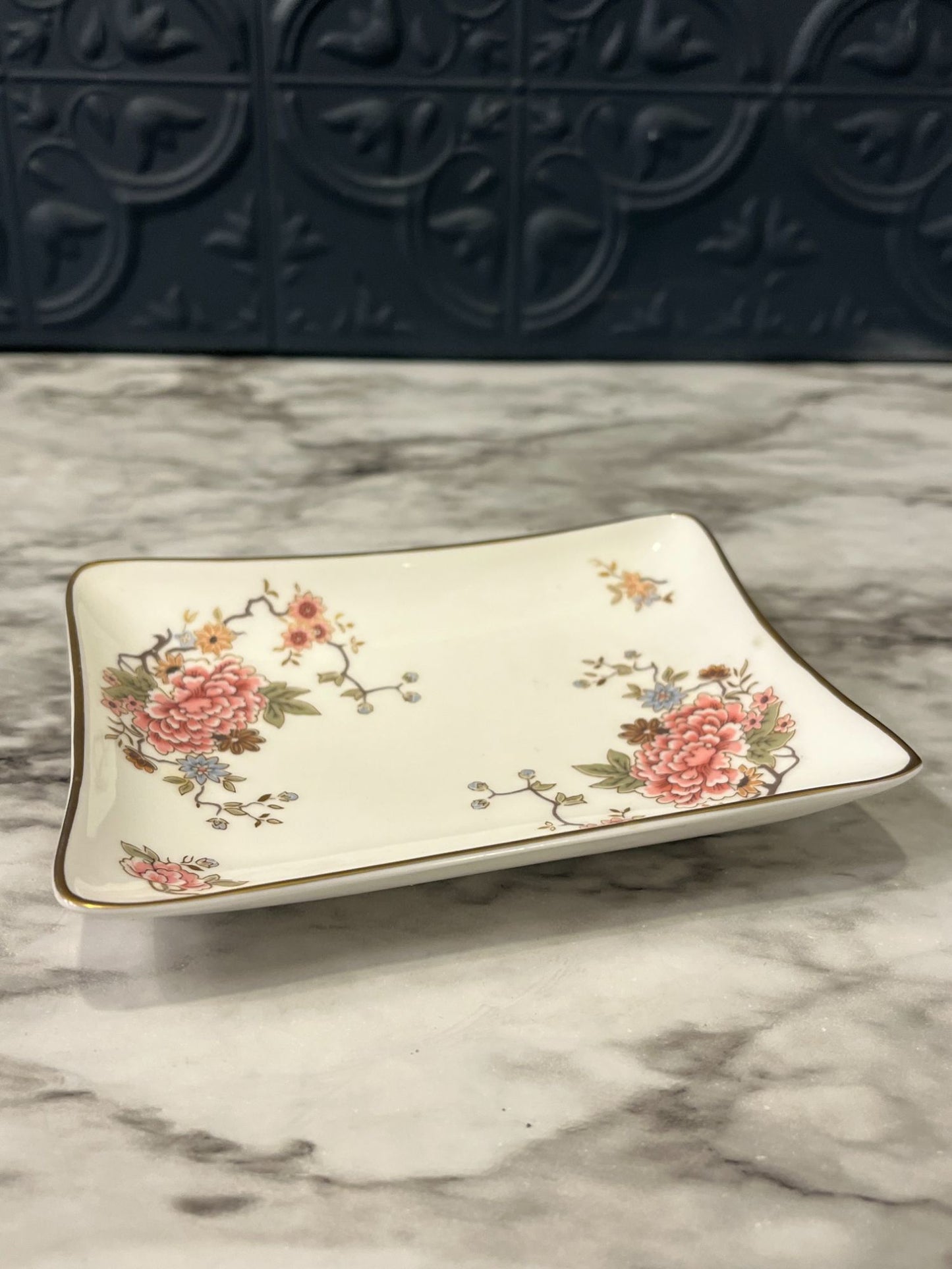 Royal Dutton Canton Peony Trinket Dish