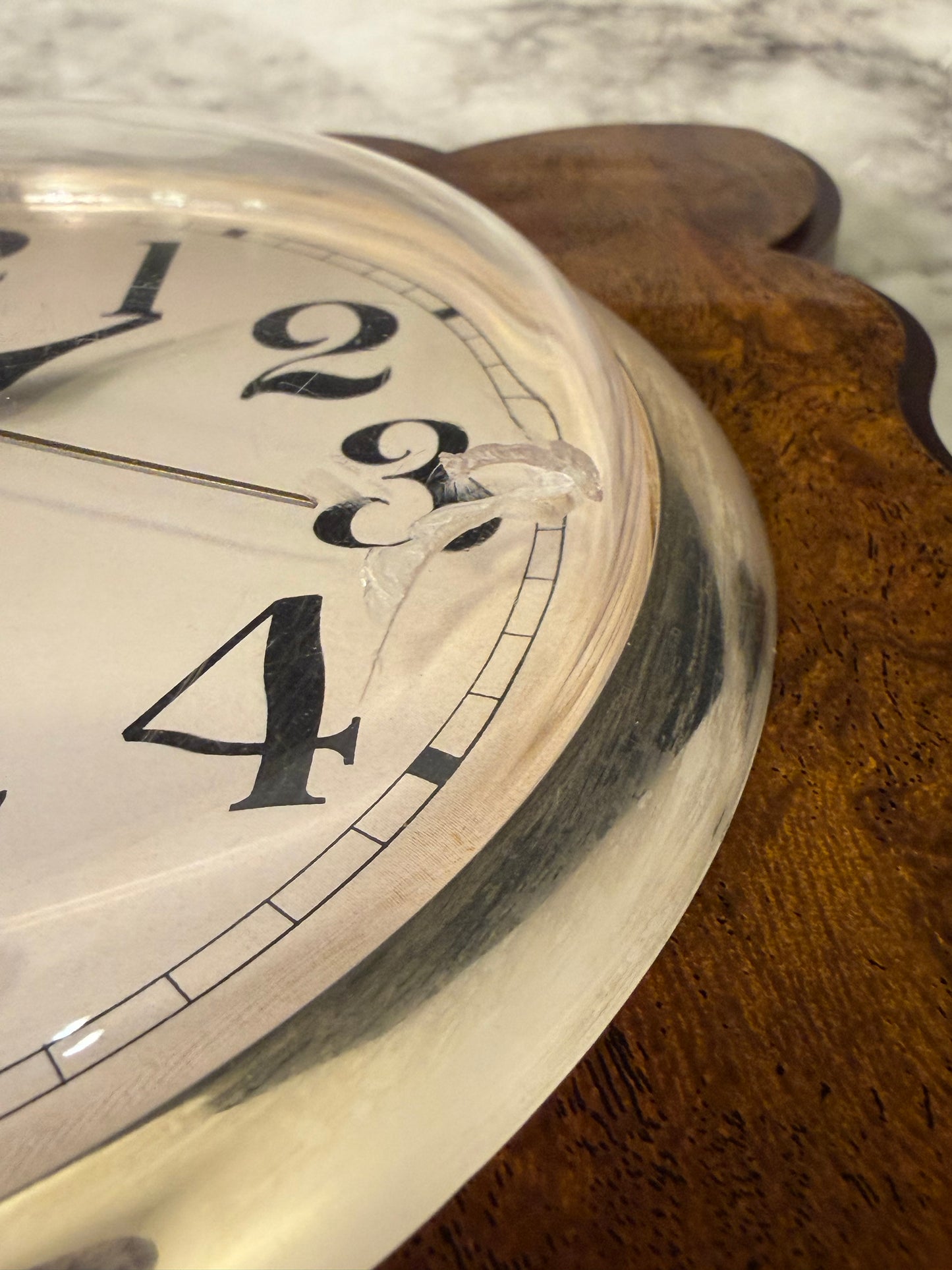 Vintage Spartus Quartz Wall Clock 1970's AS IS