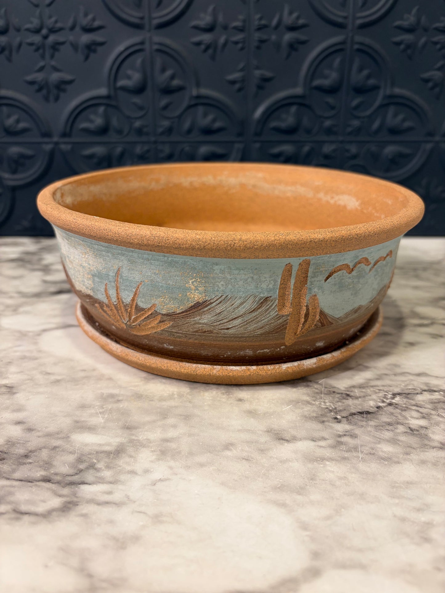 Gordon Pottery Succulent Planter with Cactus design