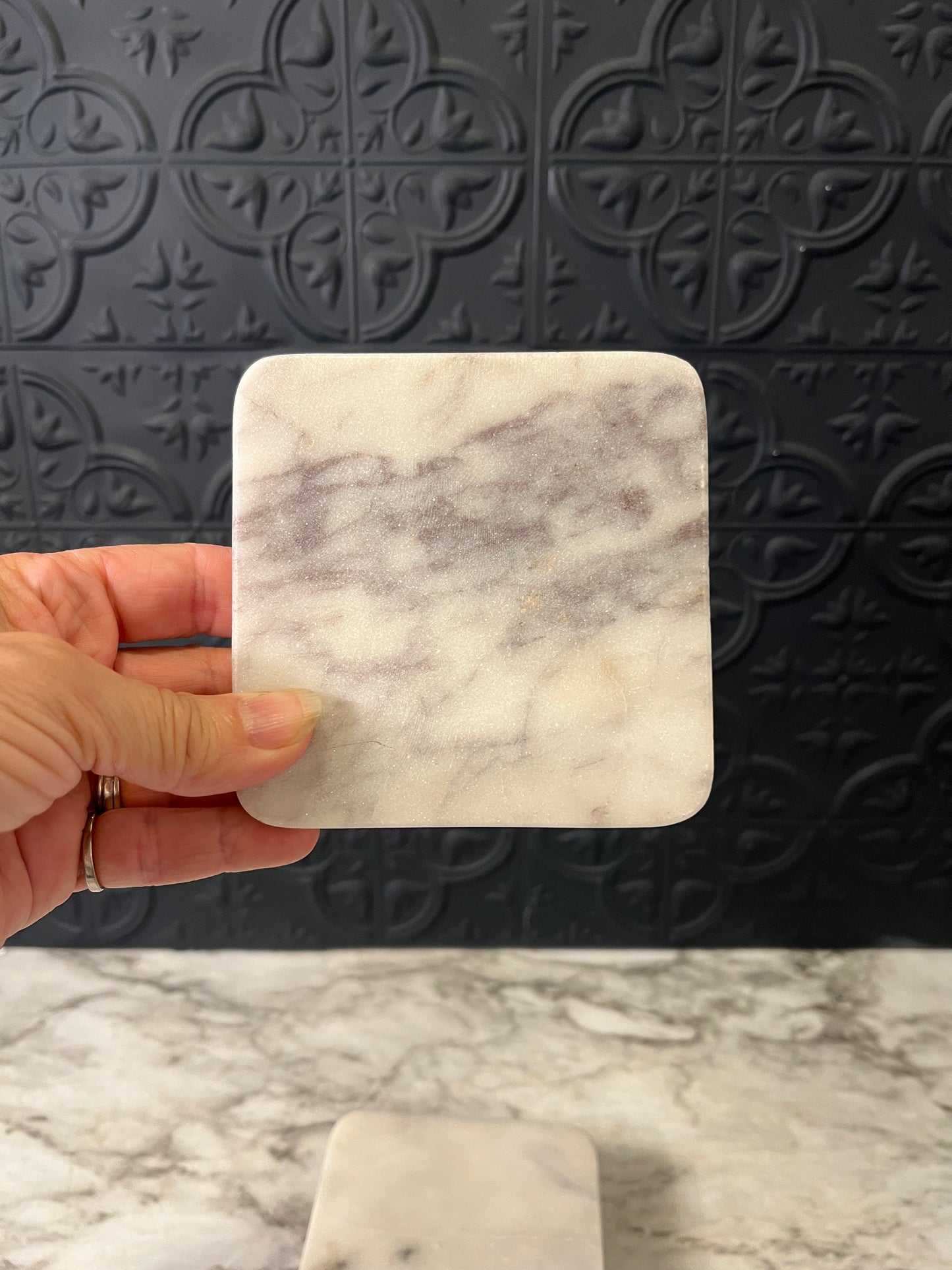 Marble Coasters x 4 Square