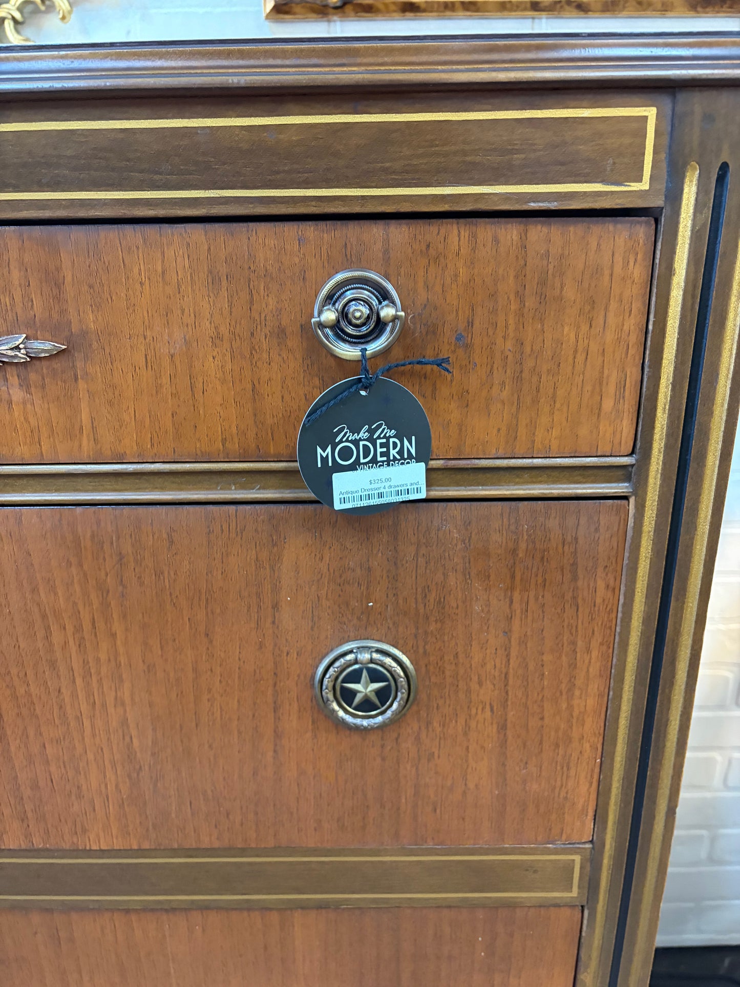 Antique Dresser 4 drawers and Star Handles