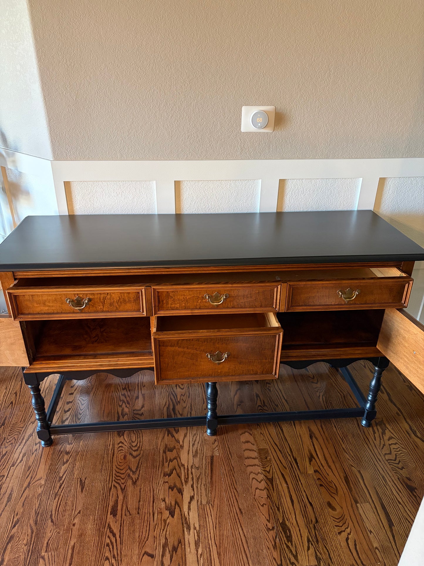 Buffet by Baker with Black Paint Accents