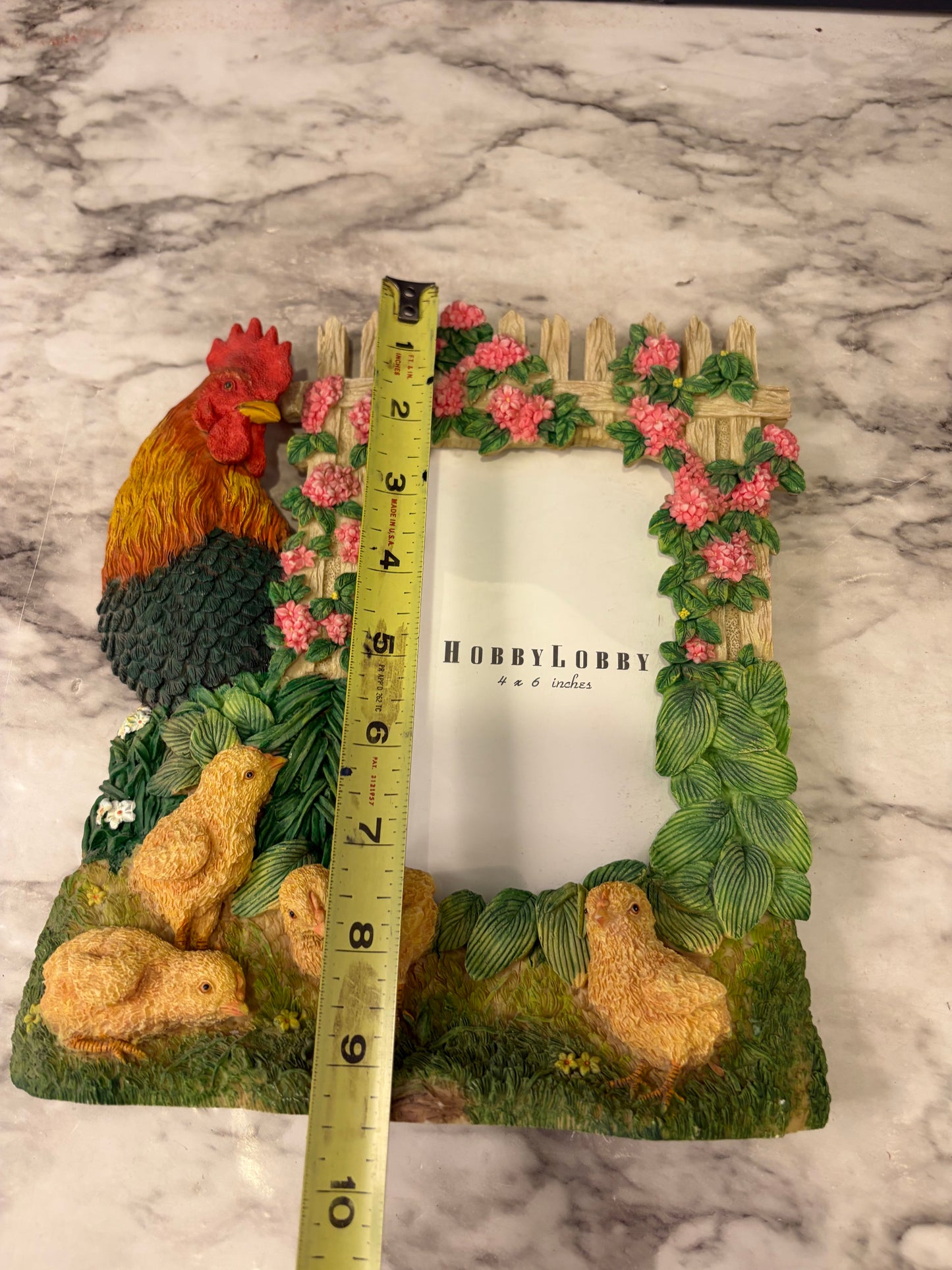 Hobby Lobby 3D Rooster and chicks Frame