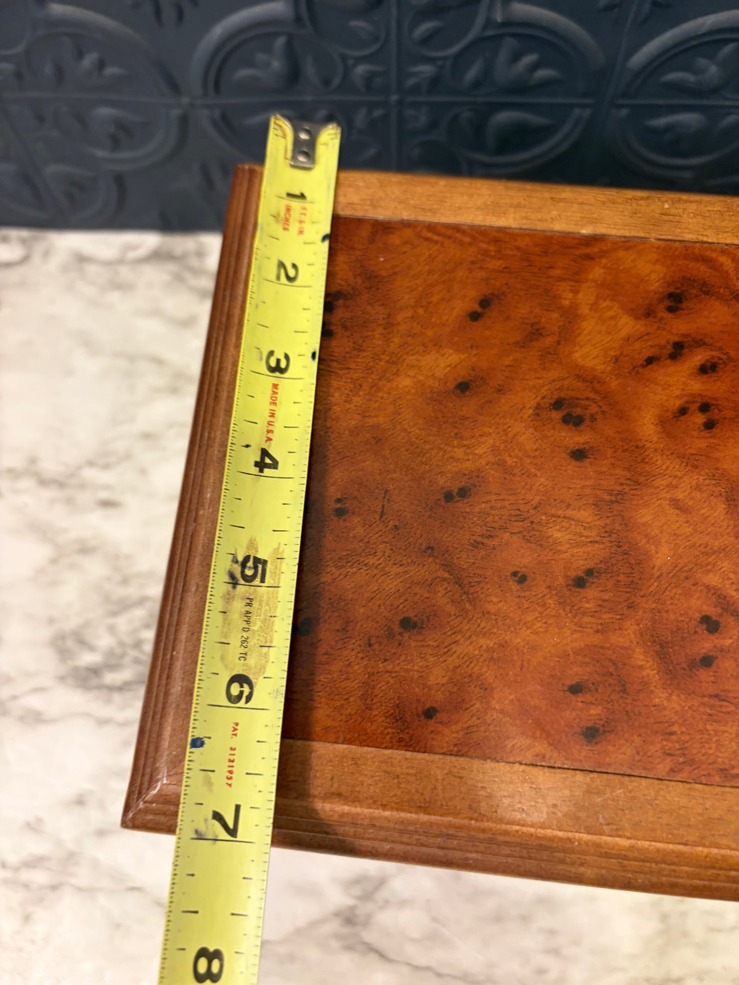 Mele Wood Jewelry Box with Burlwood Top