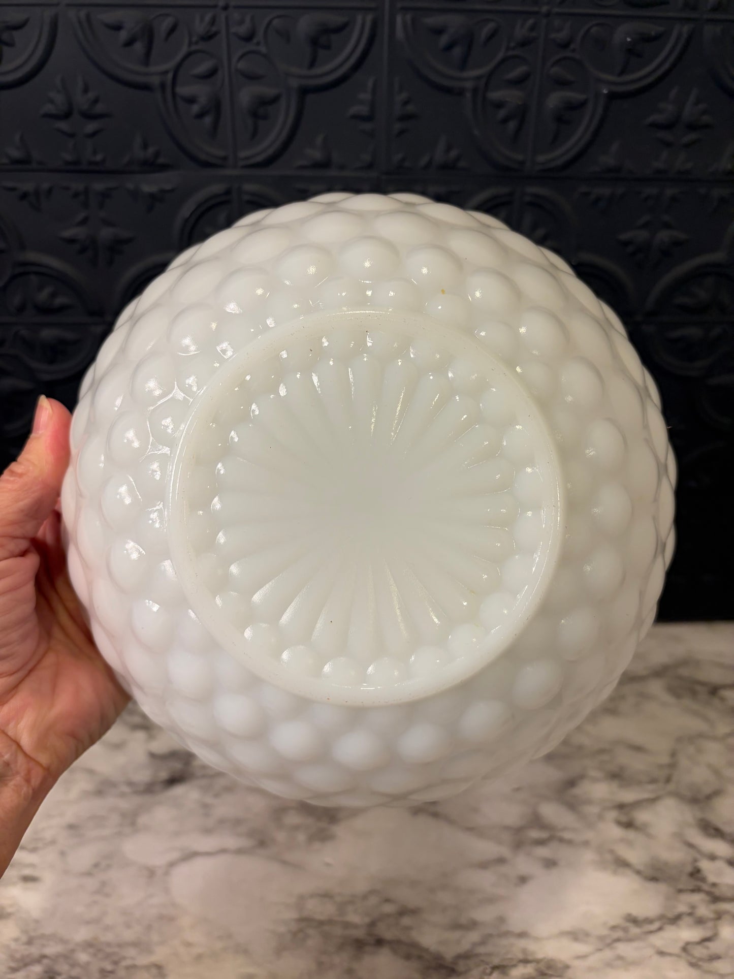 Anchor Hocking Milkglass Bubble Bowl