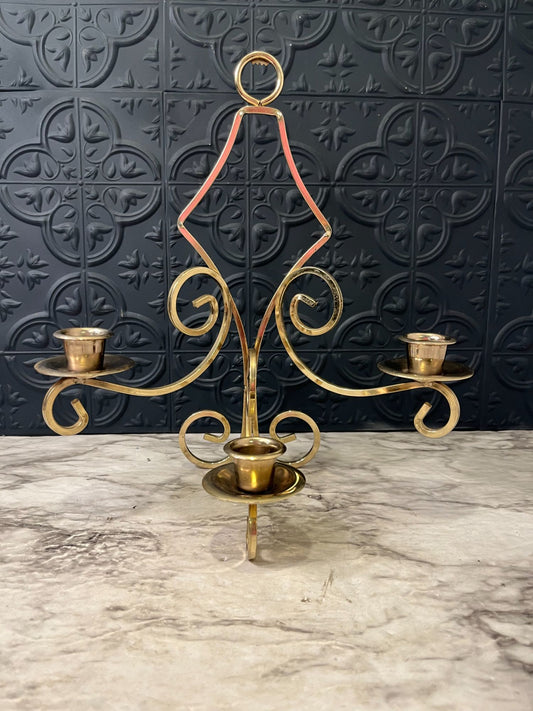 Candleabra Sconce Gold Metal