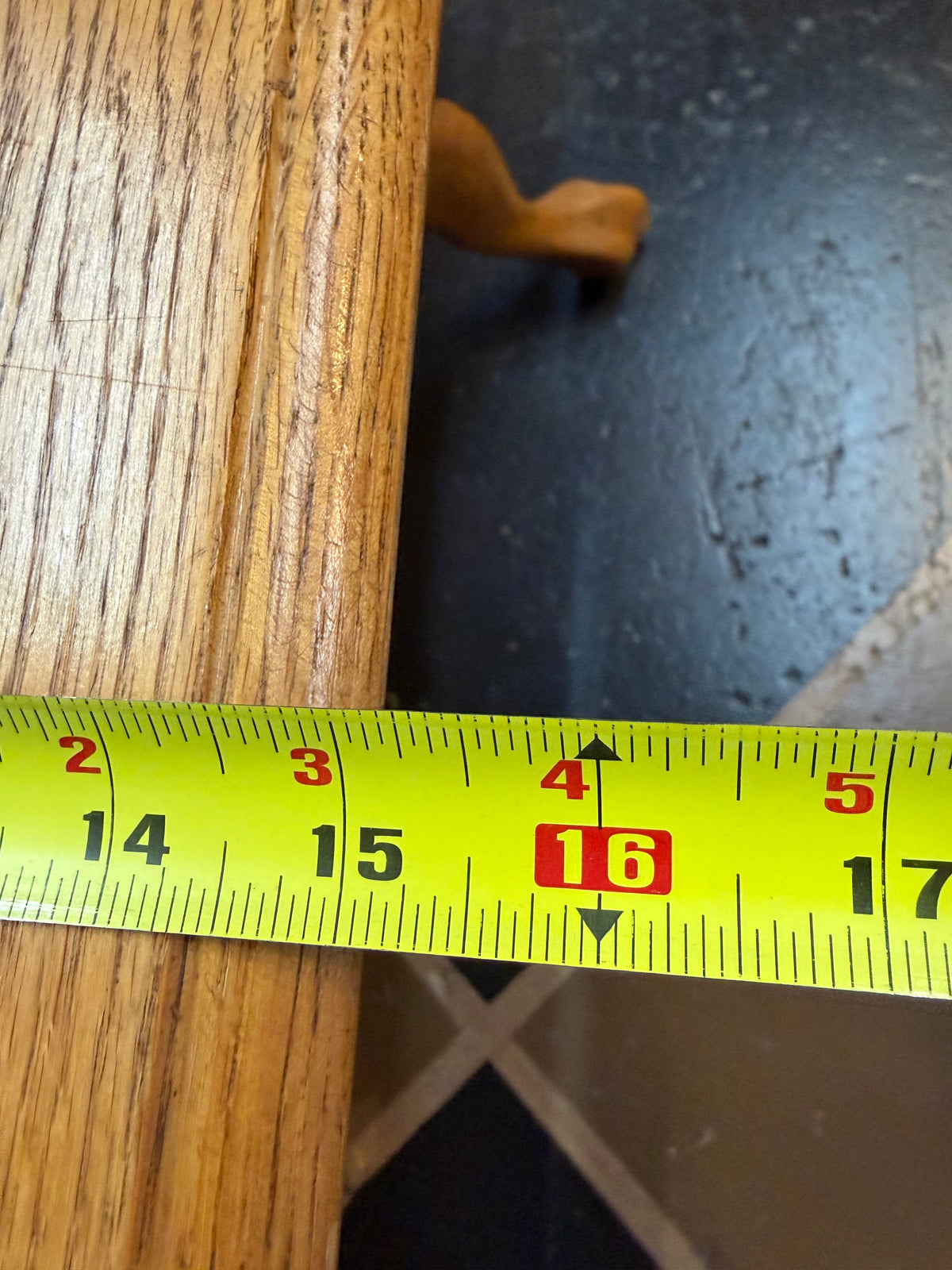 Solid Oak Claw Foot Oval Sofa Table