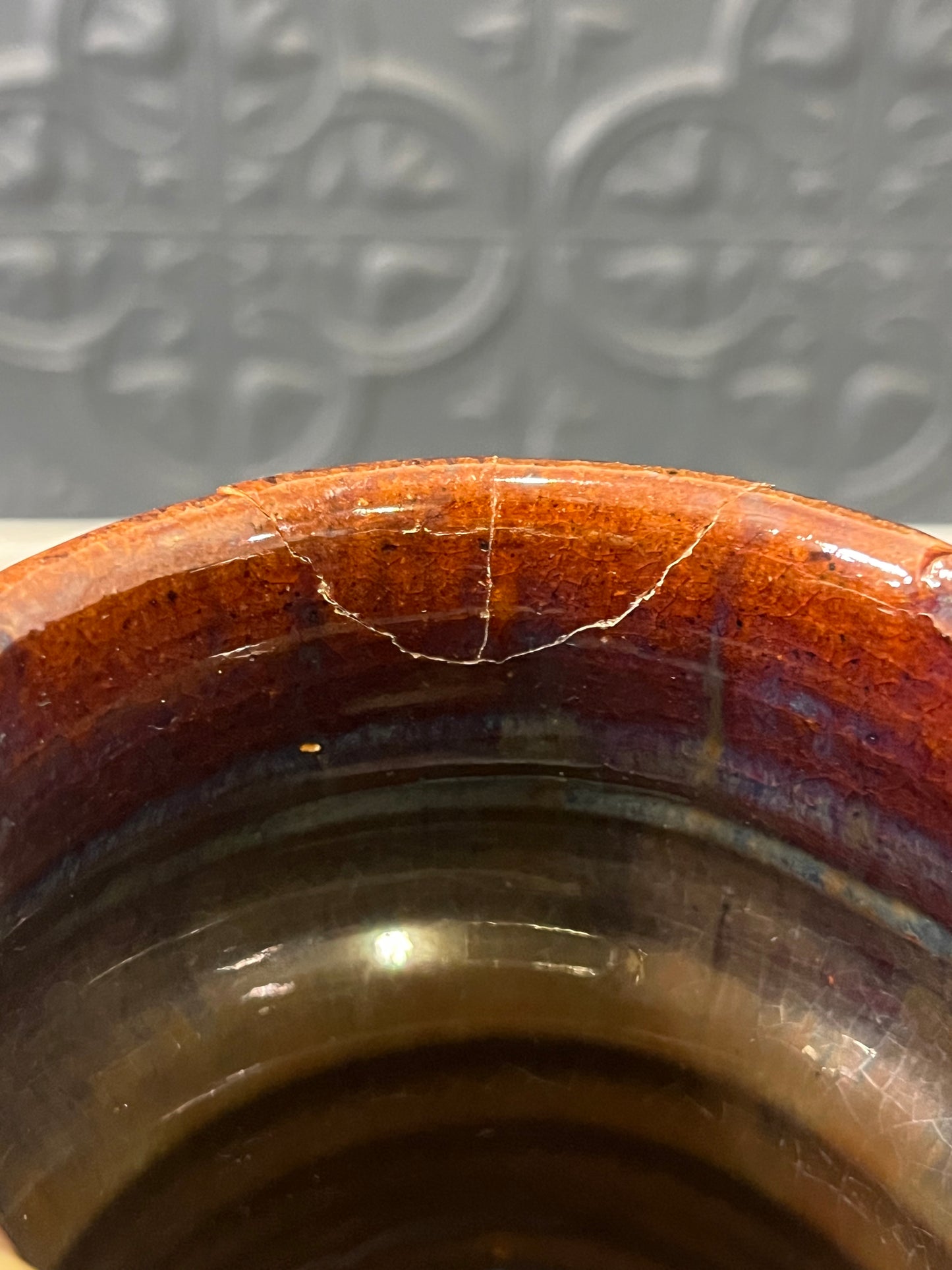 Face Stoneware Mug with Ladder AS IS