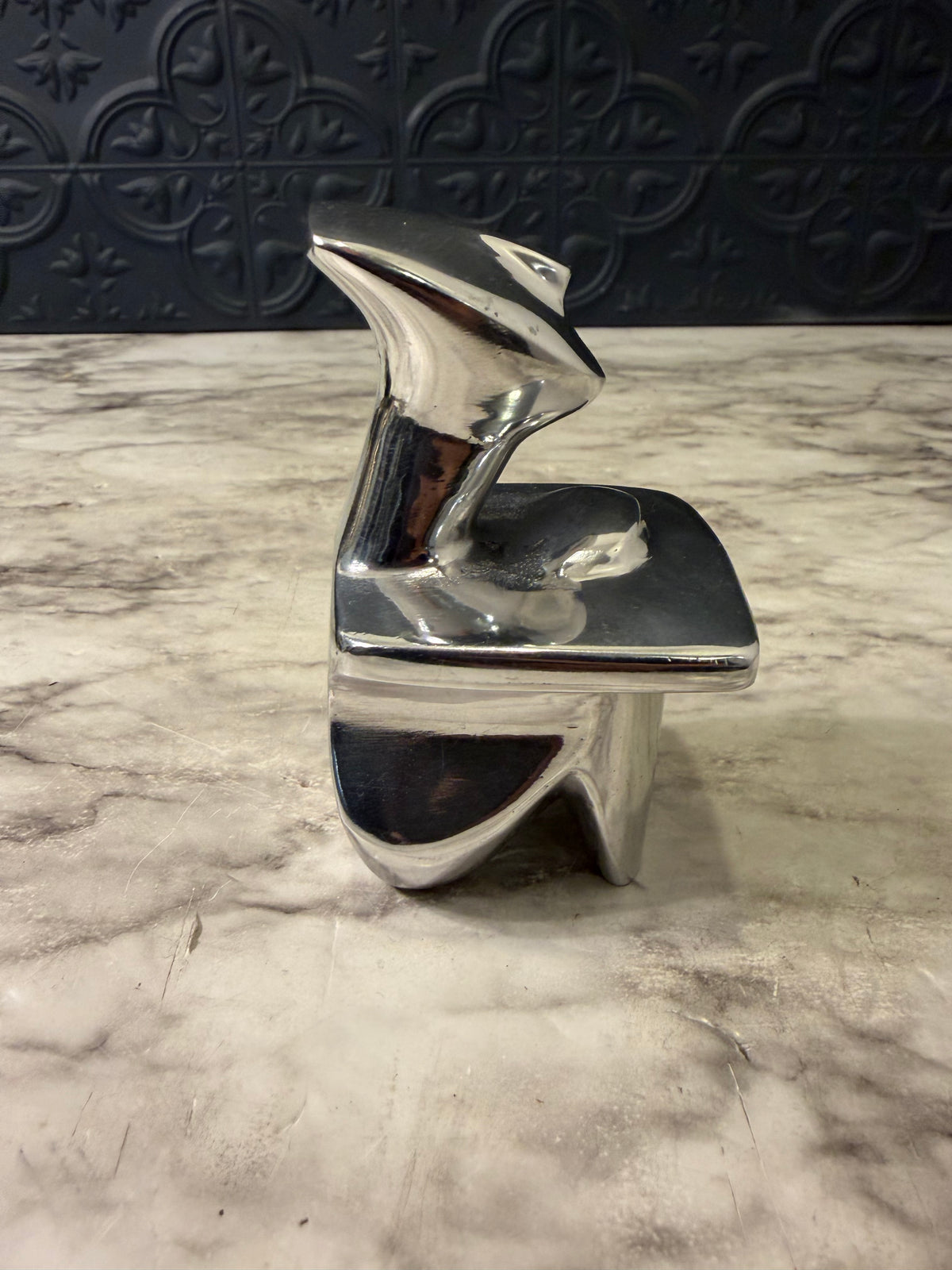 Aluminum Minimalist Sitting Man Figurine