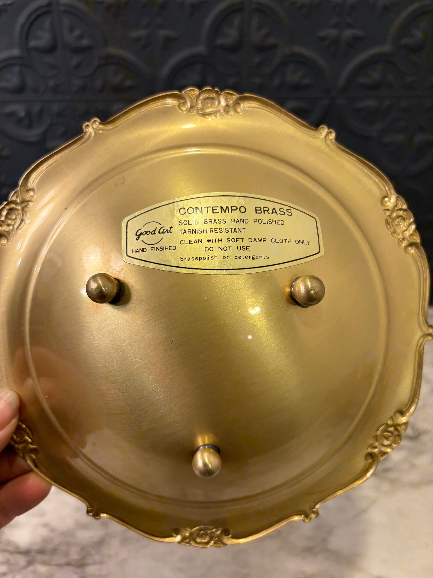 Contempo Brass Footed Bowl