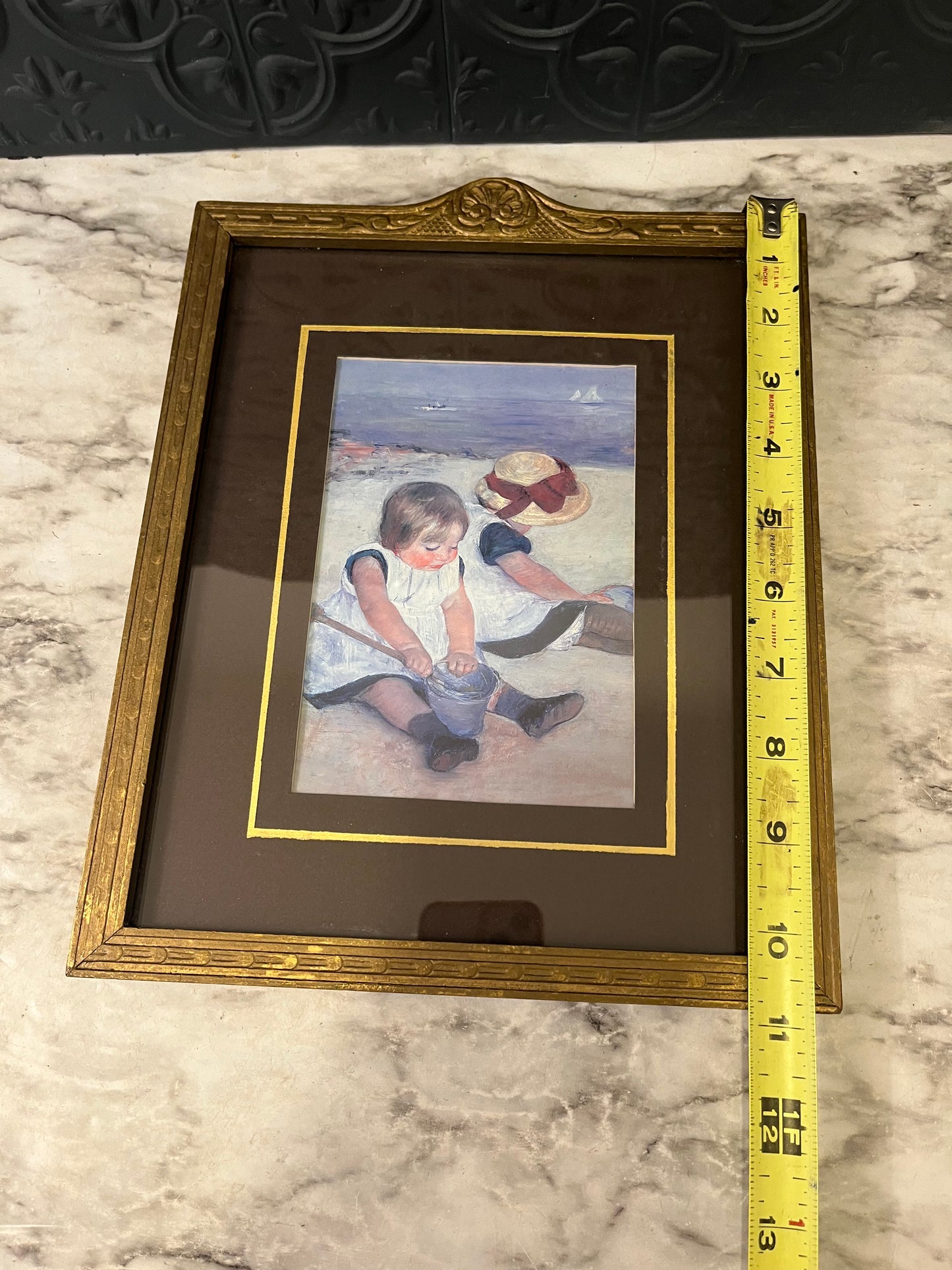 Framed Picture of Chidren Playing in sand