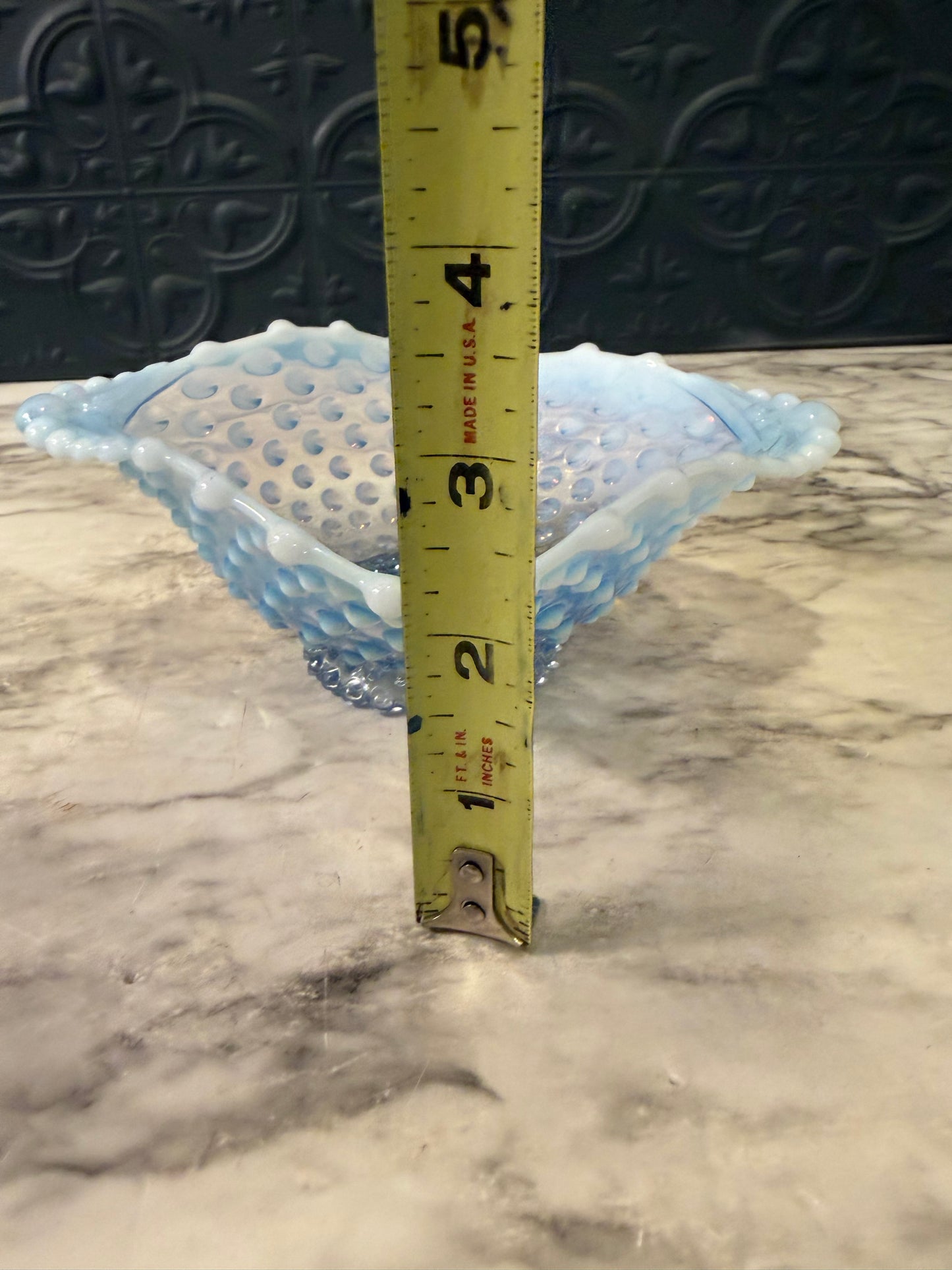 Hobnail Opalescent Blue Dish