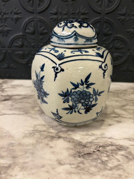 Blue and White Ginger Jar AS IS
