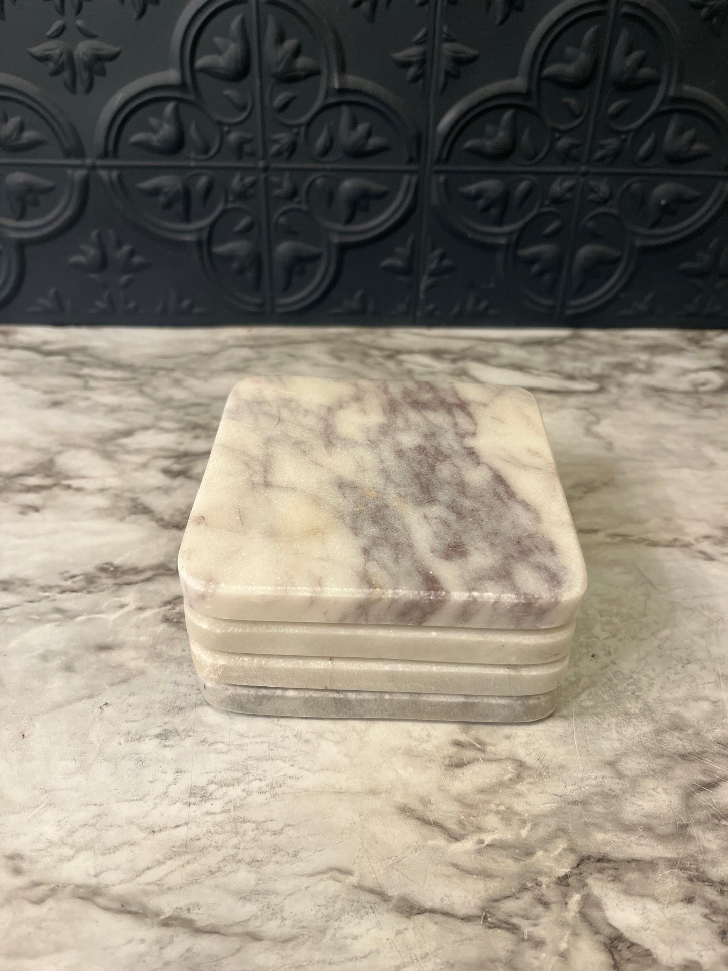 Marble Coasters x 4 Square