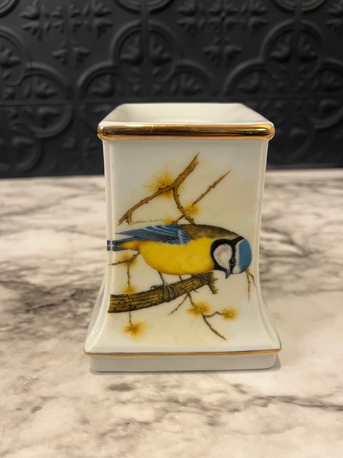 Enesco Porcelain Bird Candle Holder