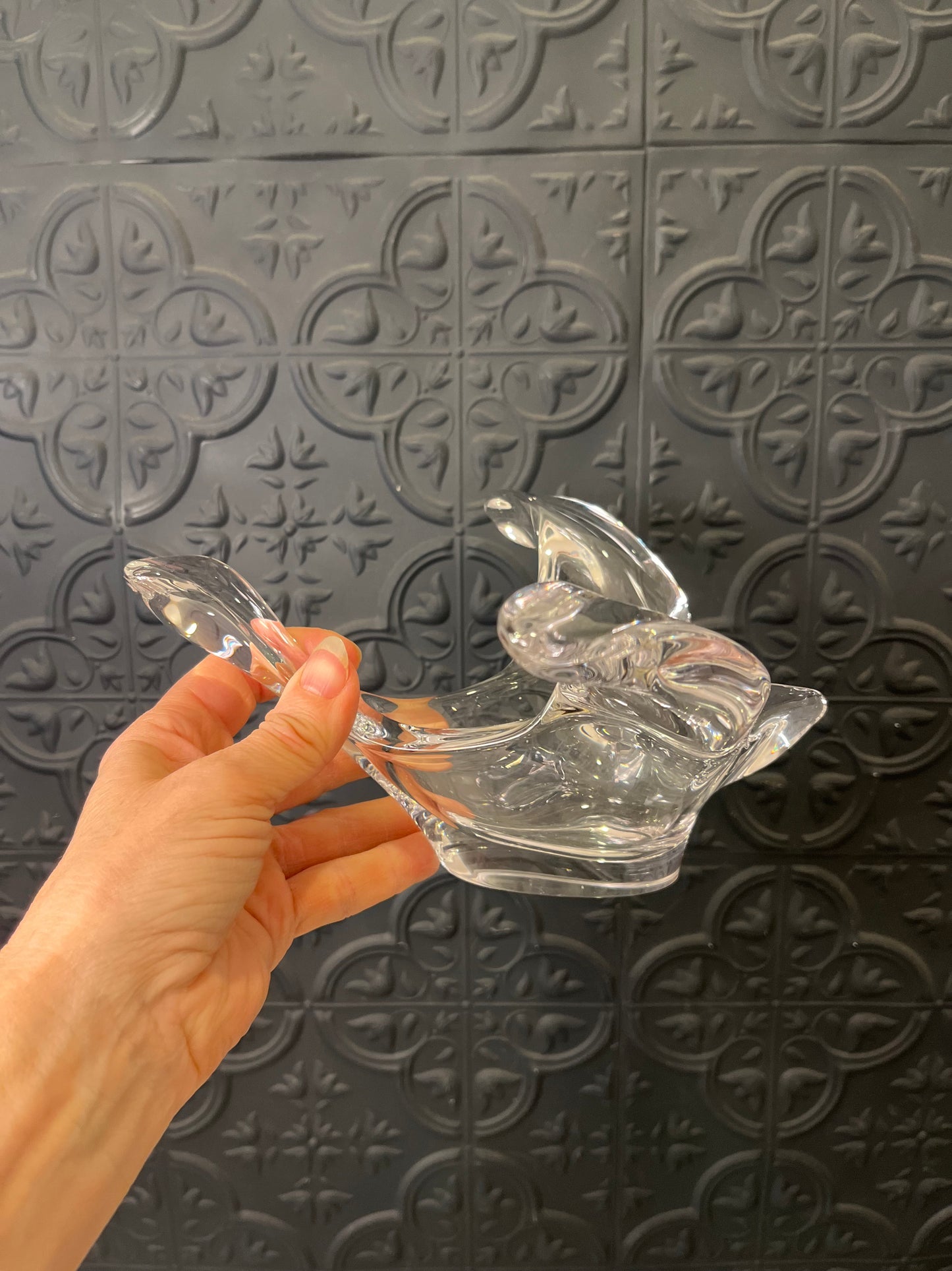 Vitage Princess House Crystal Dove dish