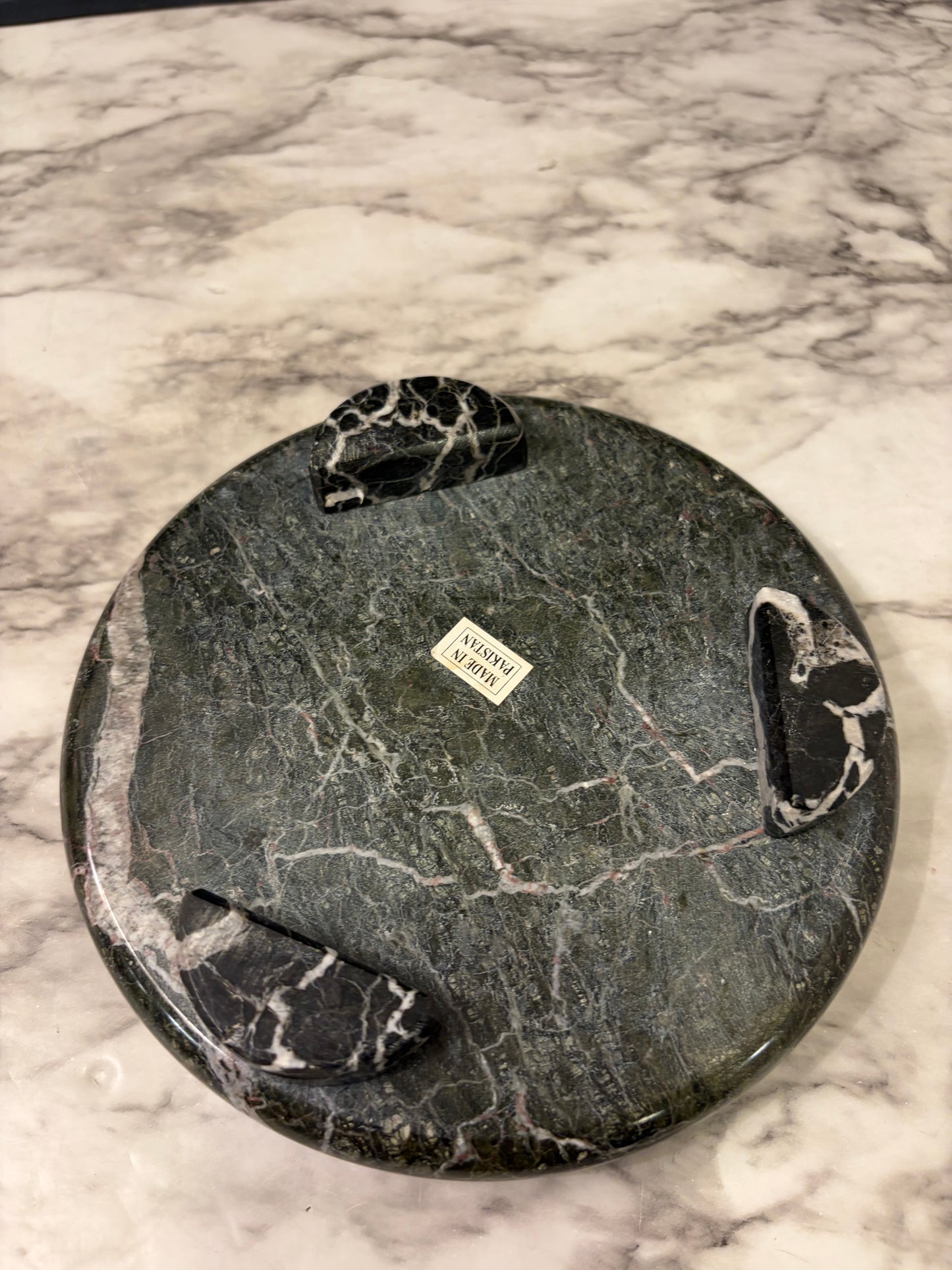 Black Marble Footed Pedestal 6.75"