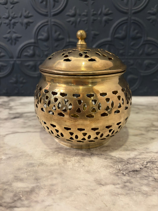 Brass Potpourri Bowl with lid