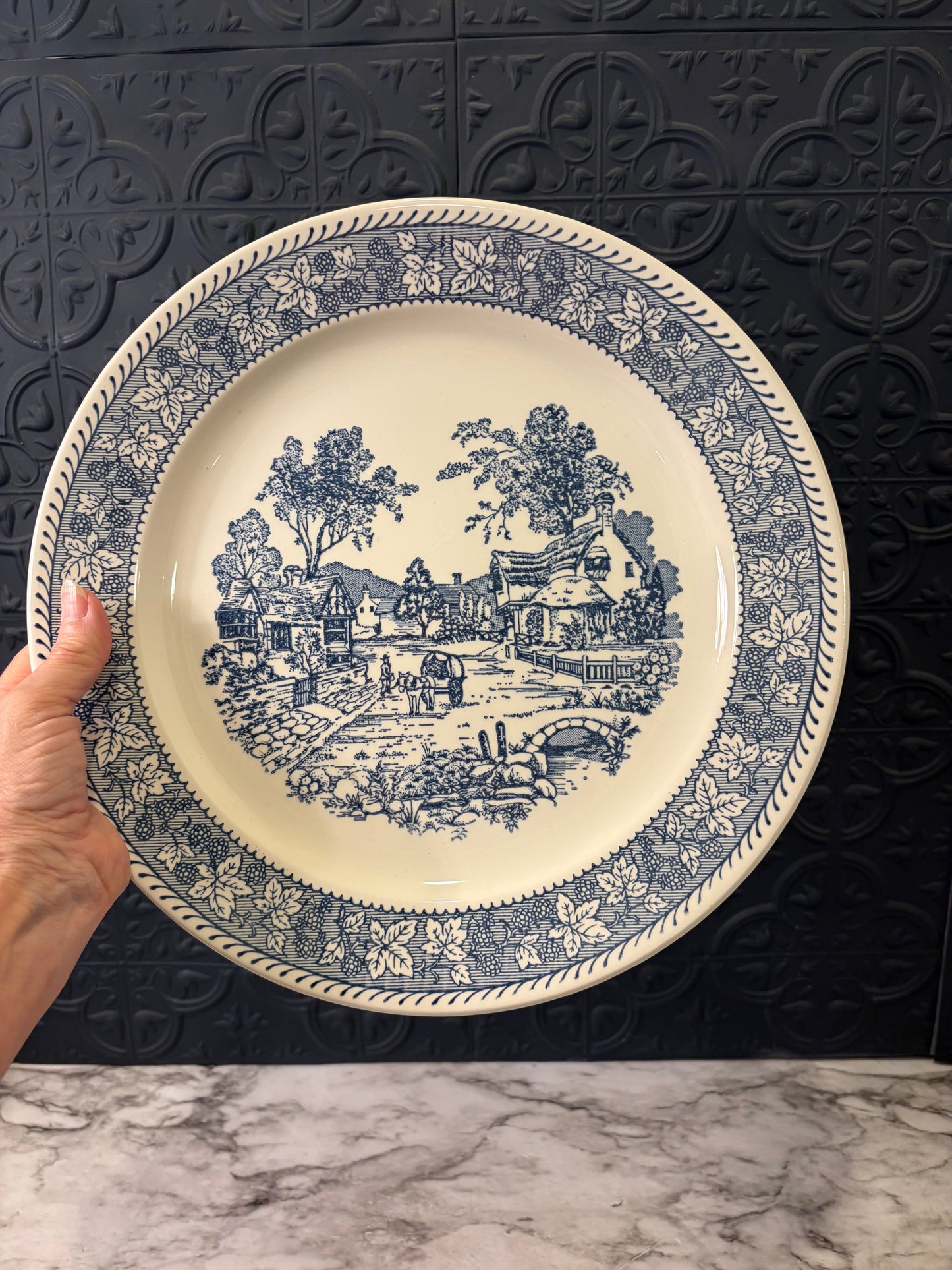 Shakespeare Blue and White Plate