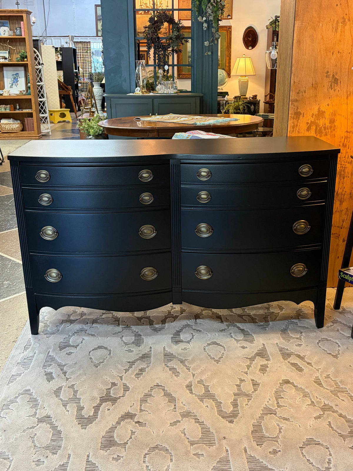 Dixie Federal Style Dresser Painted Black